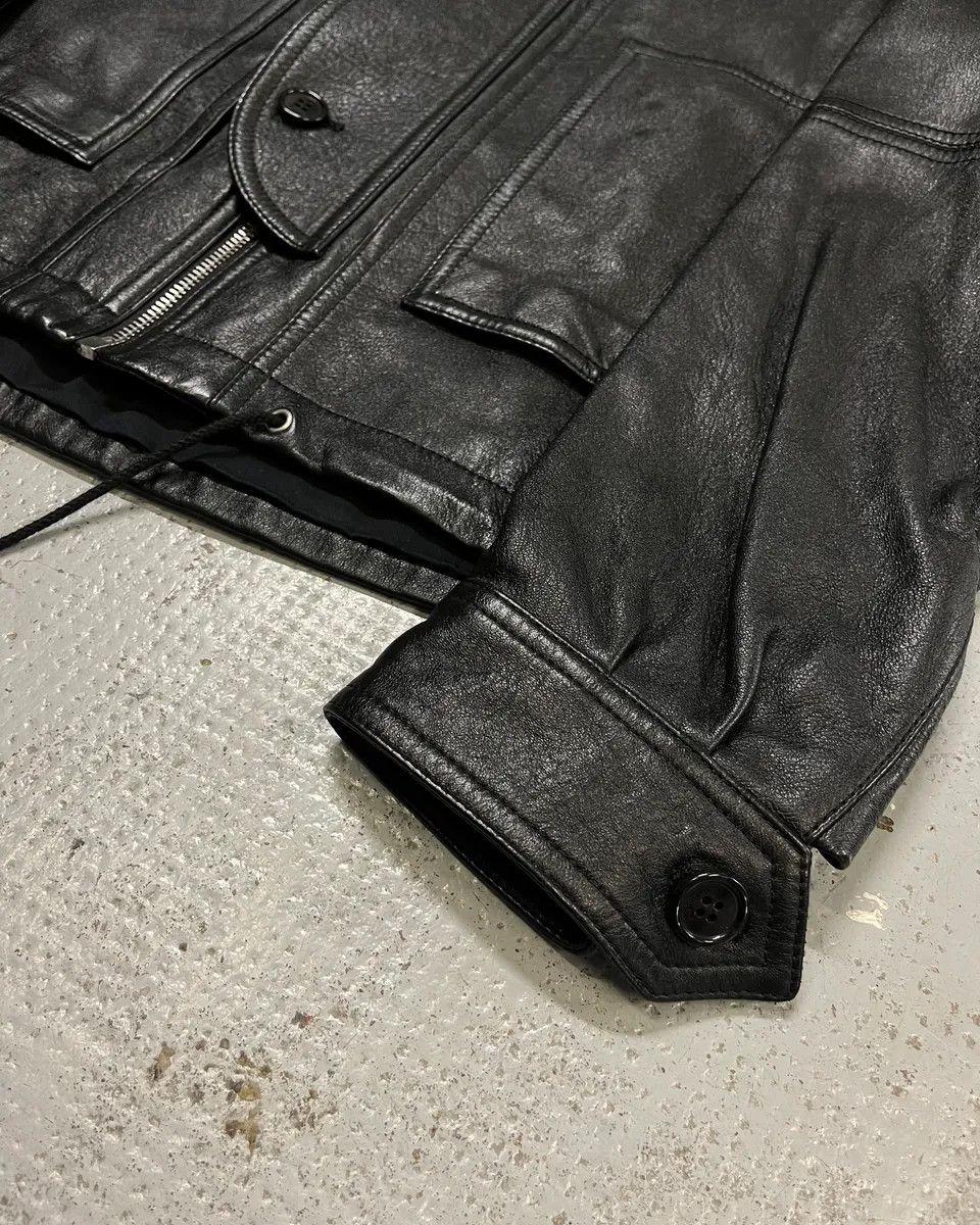 Saint Laurent Paris AW2017 Saint Laurent Black Leather Hooded Detachable Collar Jacket Size US S / EU 44-46 / 1 - 8 Thumbnail