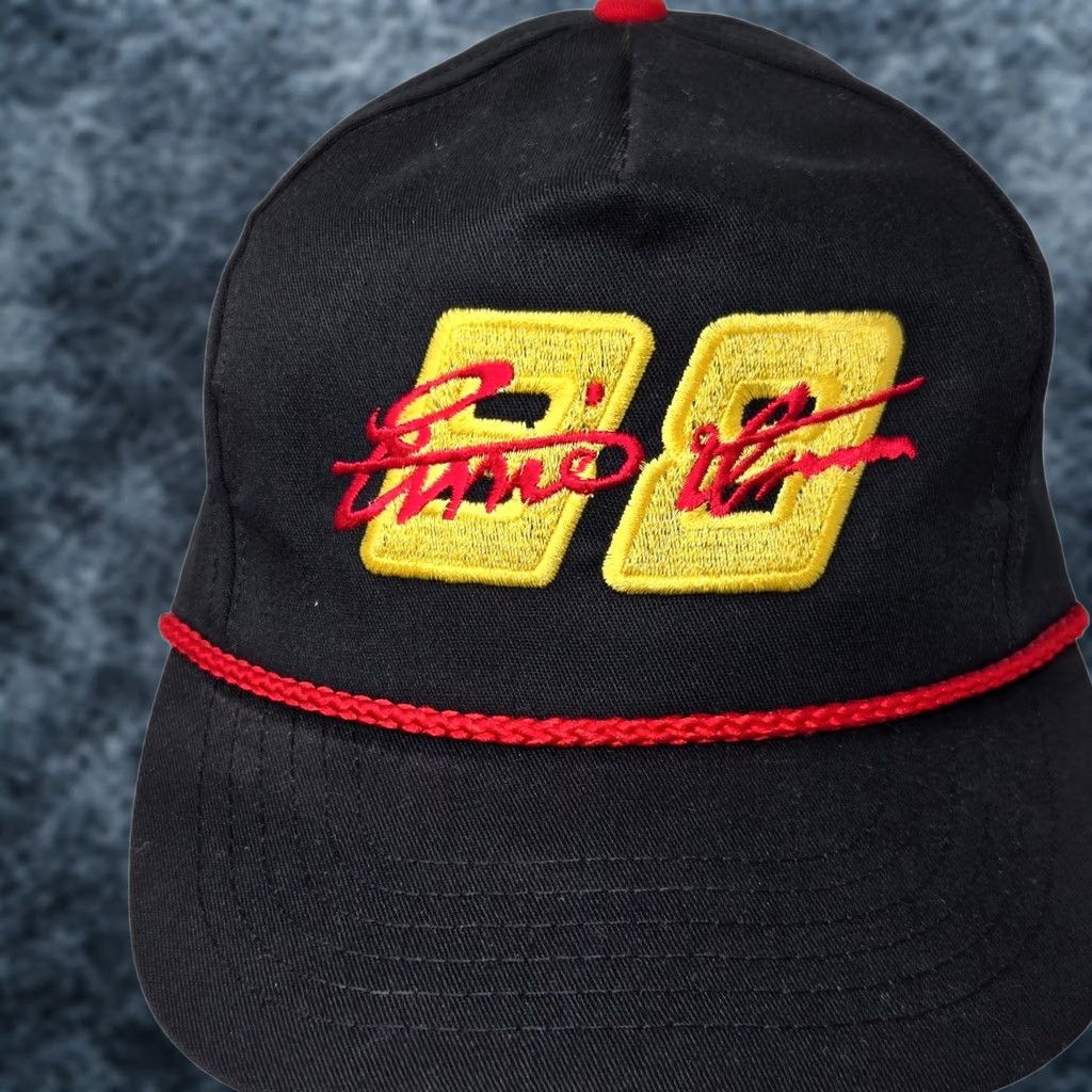 Vintage VINTAGE Ernie Irvan Havoline Trucker Hat Nascar Racing Embroidered Made In USA Men Snapback Black One Size Hat Mens Size ONE SIZE - 1 Thumbnail