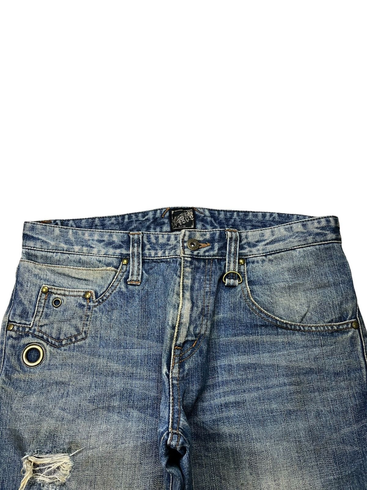 Japanese Brand Vintage Japanese Brand Mud Wash Western Style Ripped Jeans Size US 32 / EU 48 - 4 Thumbnail