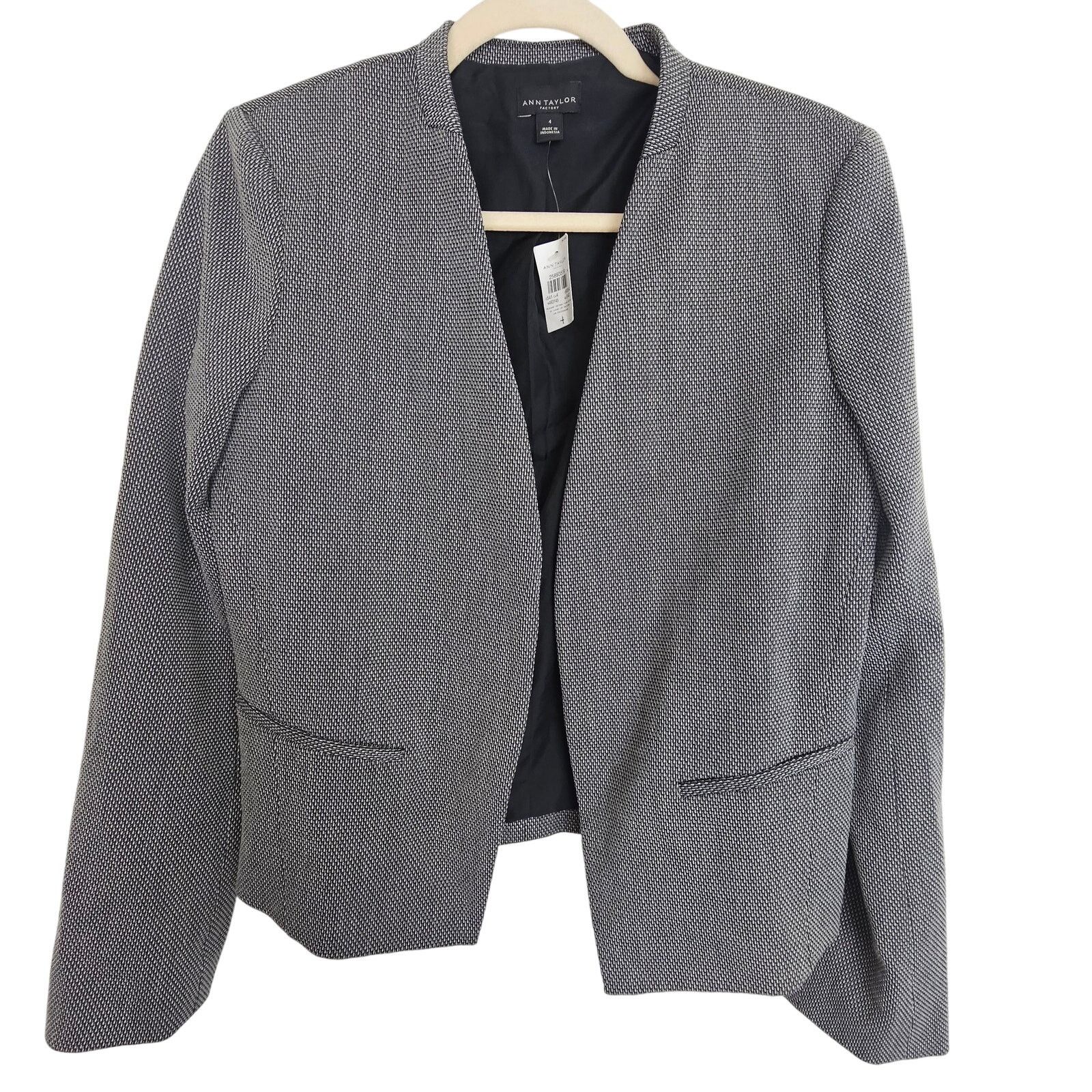 Ann Taylor Ann Taylor Open Front Blazer 4 Classic Minimalist Career Size S / US 4 / IT 40 - 1 Thumbnail