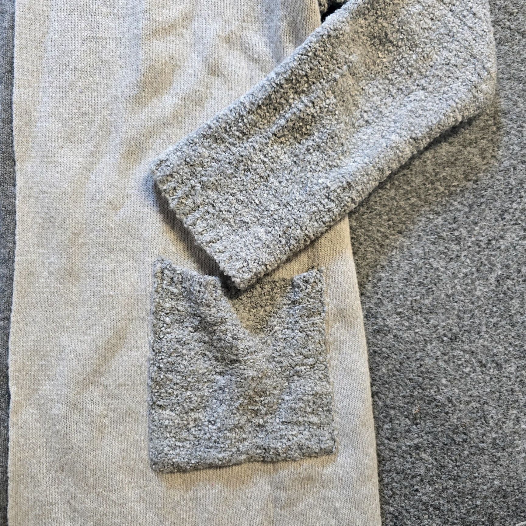 Vintage Chiaramente Sweater Womens Size Small Gray Wool Blend Italy Open Hoodie Capsule Cardigan Knit Long Sleeve Winter Casual Womens Size S / US 4 / IT 40 - 3 Thumbnail