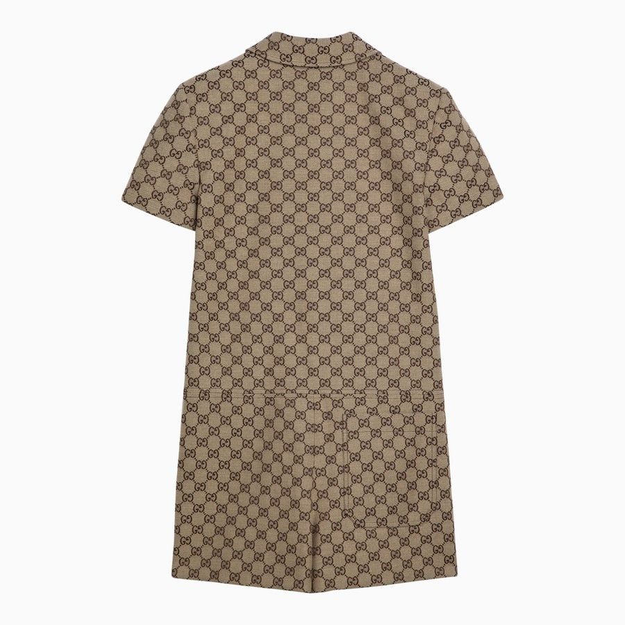 Gucci o1d2blof0824 Short Jumpsuit in Brown & Beige Size 27" / US 4 / IT 40 - 2 Thumbnail