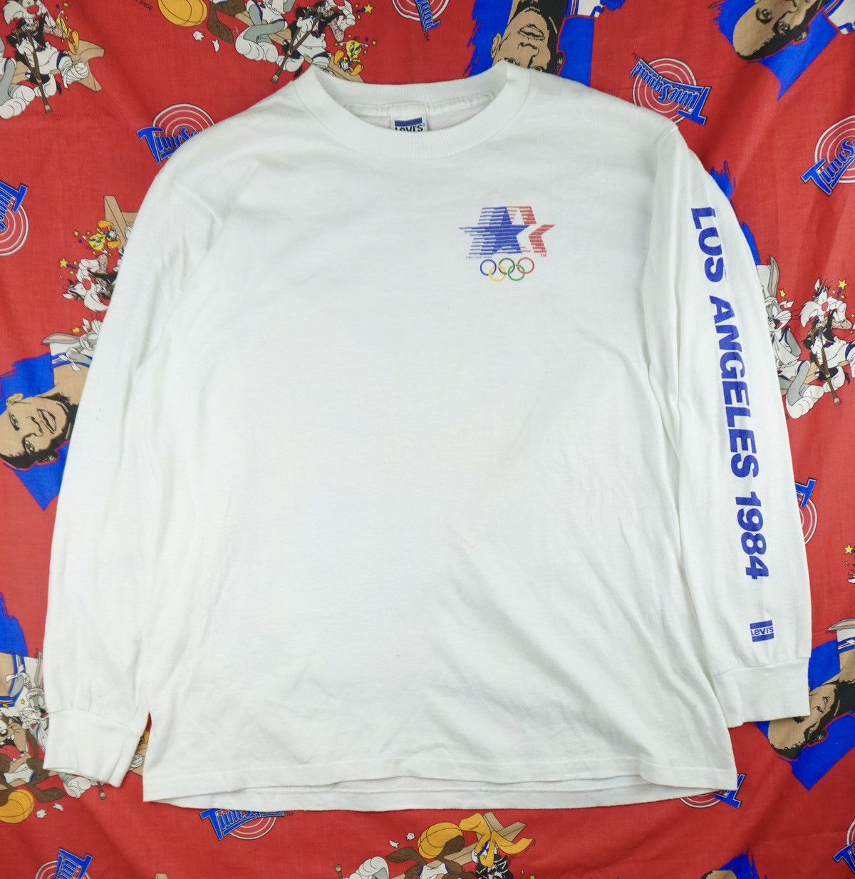 Levi's Vtg levis 80s olympics LA Usa Long Sleeve rare Size US XL / EU 56 / 4 - 2 Thumbnail