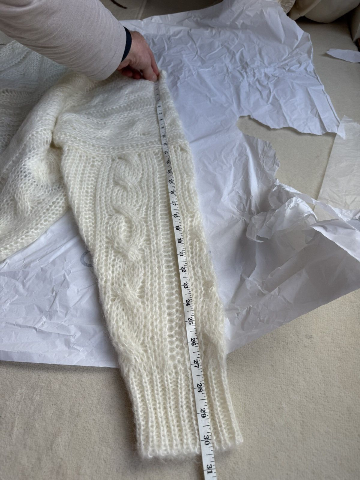 Celine $1.4k FW22 Celine boxy Aran sweater in mohair fisherman M Size US M / EU 48-50 / 2 - 5 Thumbnail