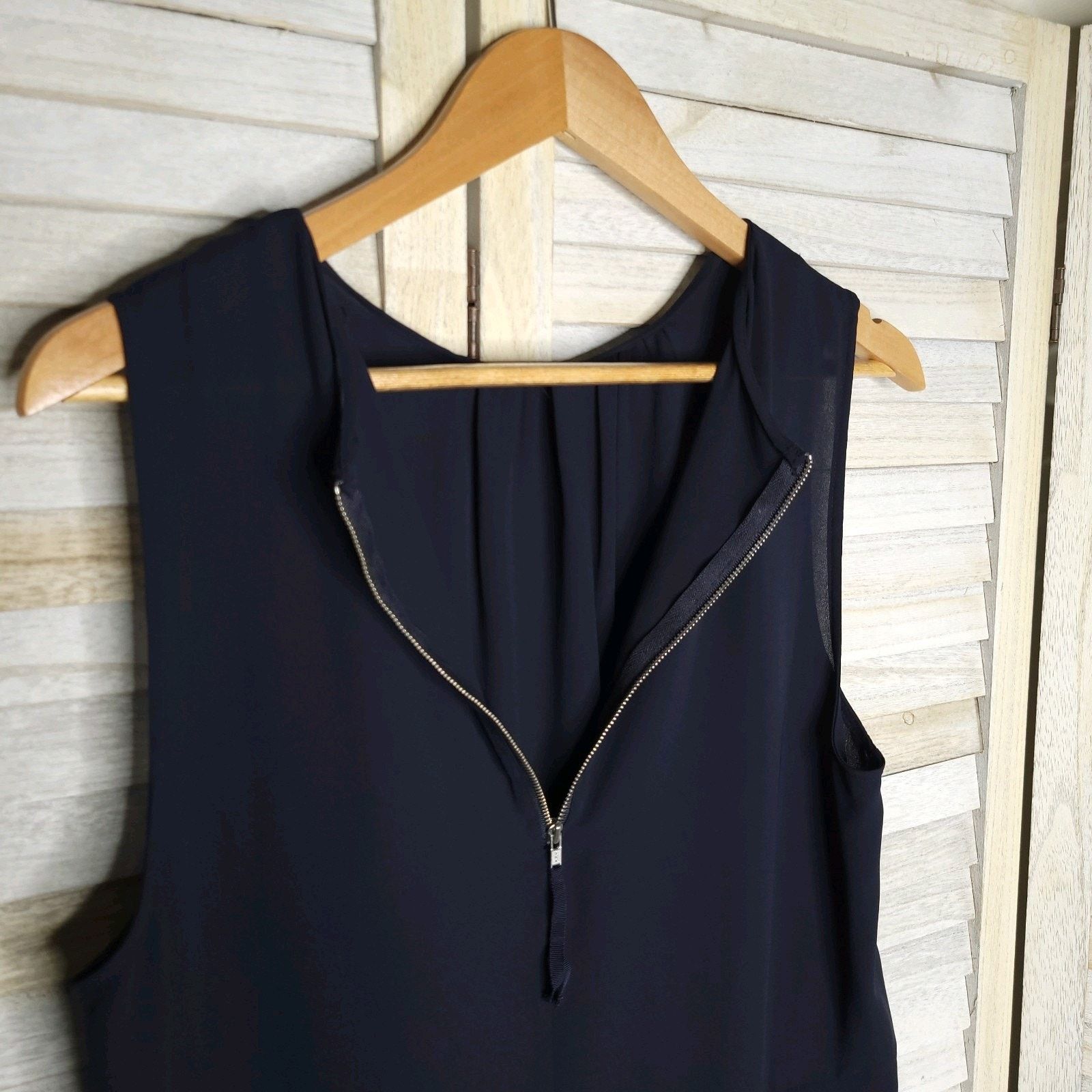 J.Crew J.Crew peplum top sleeveless dark blue zip back womens Size M / US 6-8 / IT 42-44 - 7 Thumbnail