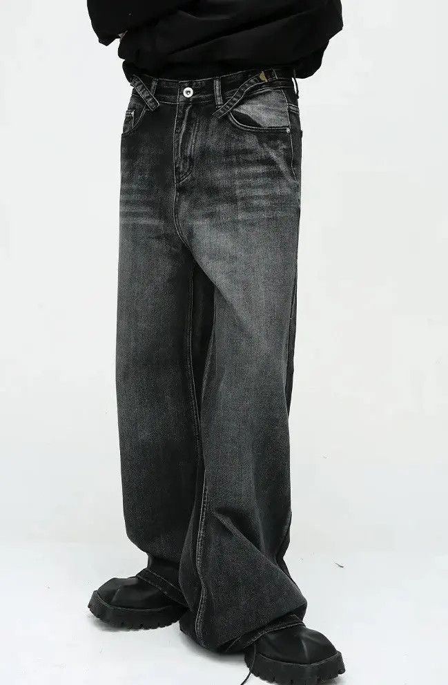 Japanese Brand Streetwear Straight Tube Wide Leg y2k Jeans Pants Size US 30 / EU 46 - 6 Thumbnail
