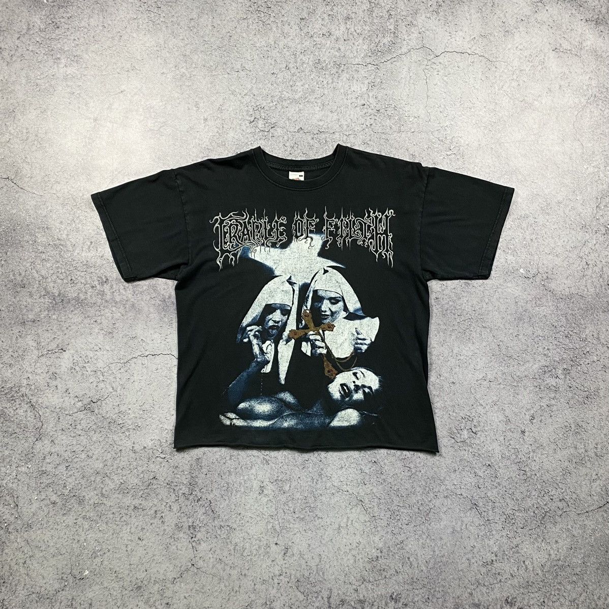 Band Tees × Rock T Shirt × Vintage Vintage Cradle Of Filth Fuck Your God  Cropped T shirt | Grailed