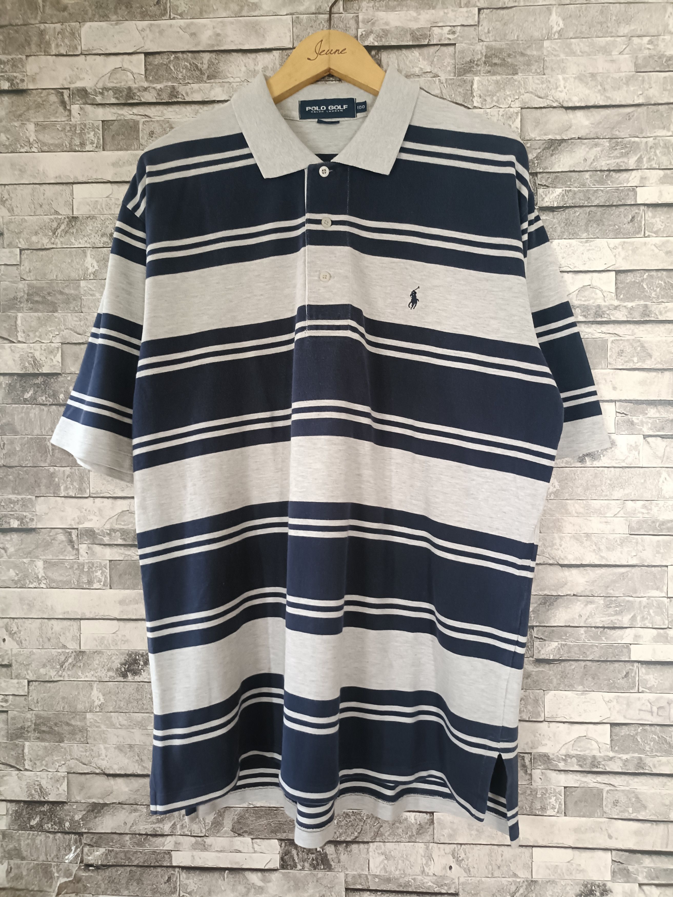 Polo Ralph Lauren Vintage Polo golf Ralph lauren stripe polo shirt Size US XXL / EU 58 / 5 - 1 Thumbnail
