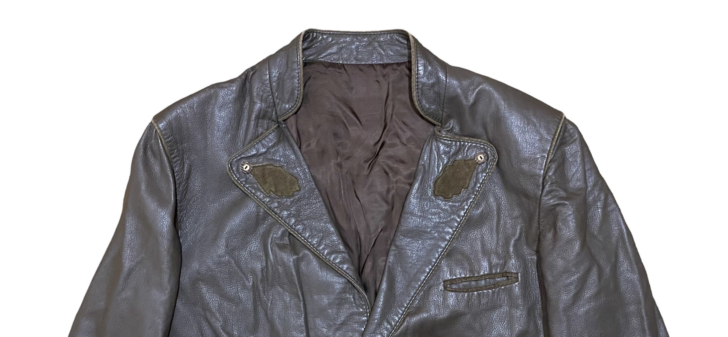 Vintage Vintage Hunter Leather Blazer / Jacket / Coat / Size US L / EU 52-54 / 3 - 4 Thumbnail