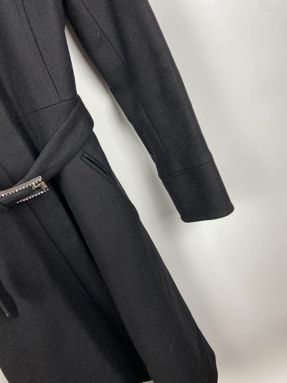 Versace Jeans Couture Vintage Versace Jeans Couture Black Womens Wool Belt Coat Size XS / US 0-2 / IT 36-38 - 8 Thumbnail