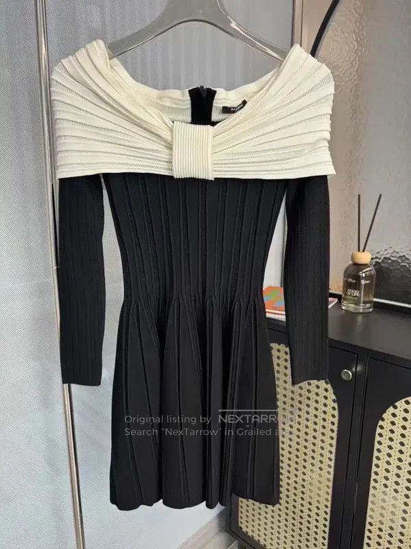 Balmain Balmain Black Women's Dress with Off-White Details . Size S / US 4 / IT 40 - 1 Thumbnail