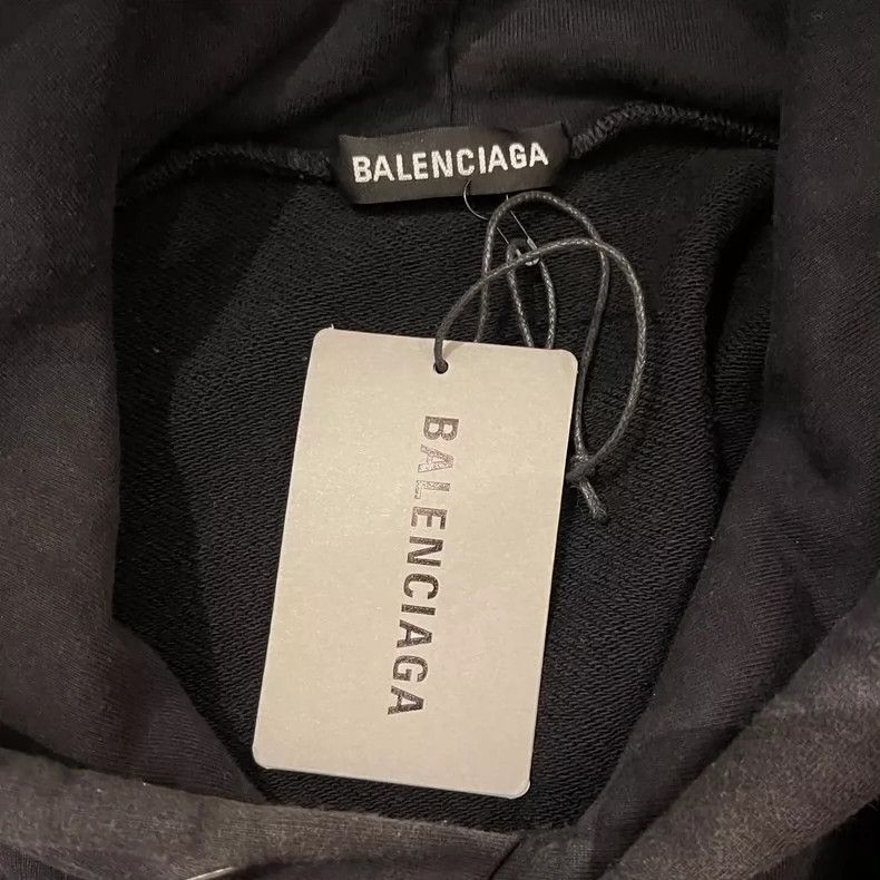 Balenciaga Balenciaga Black crew Little Logo Hoodie 2501-Nextarrow Size US M / EU 48-50 / 2 - 5 Thumbnail