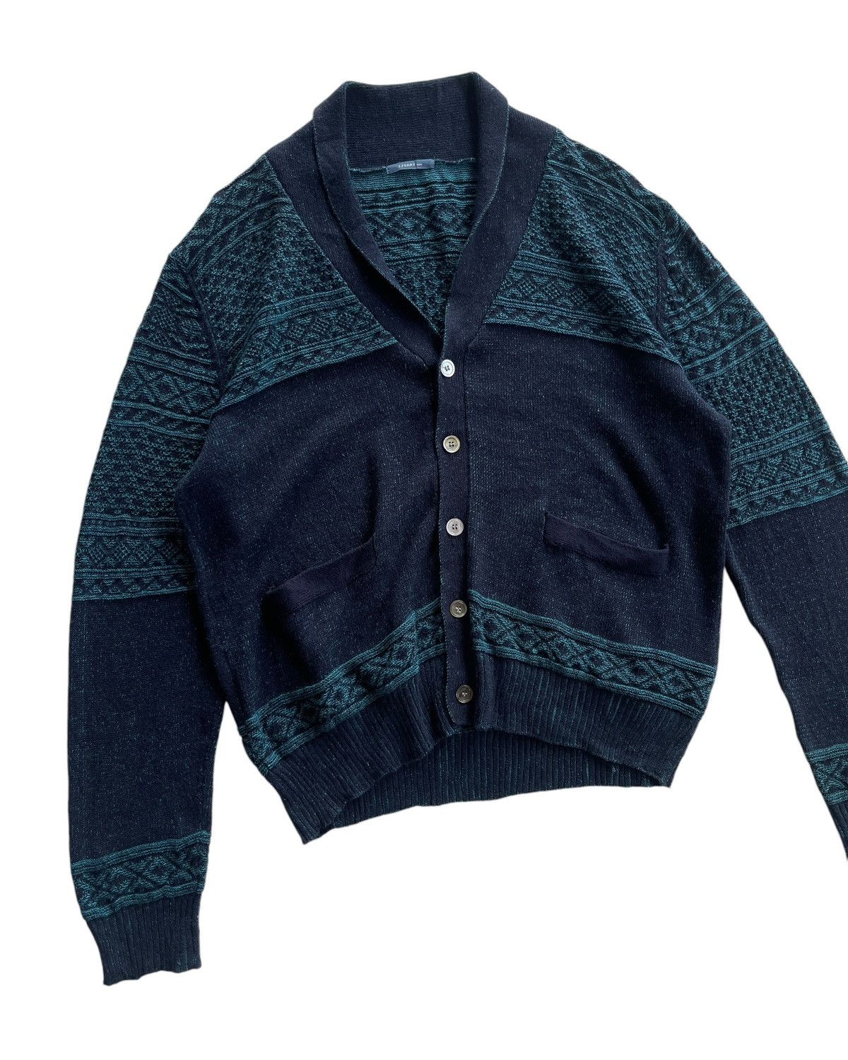 Japanese Brand J.Ferry Men Native Indigo Cardigan Japan Size US L / EU 52-54 / 3 - 6 Thumbnail
