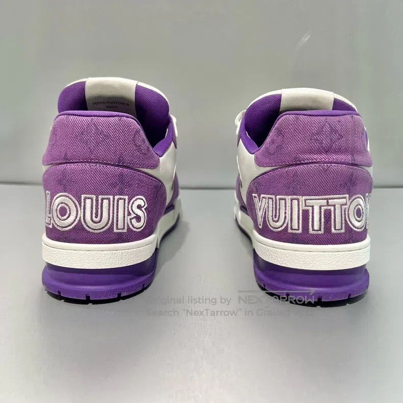 Louis Vuitton Louis Vuitton White and Purple Velcro shoes Size US 8.5 / EU 41-42 - 5 Thumbnail
