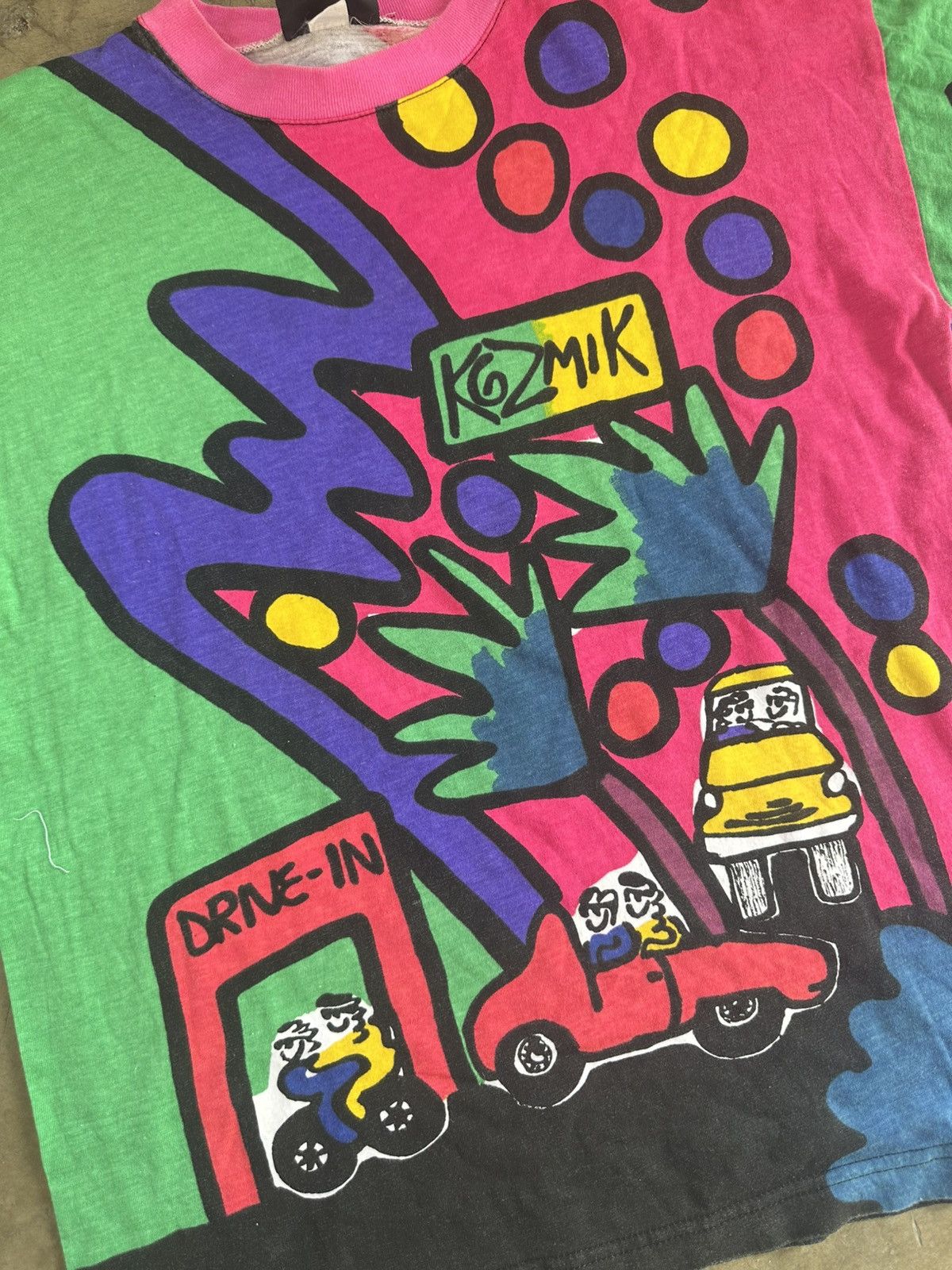 Vintage Vtg 90s Kozmik art tee multicolour Size US L / EU 52-54 / 3 - 4 Thumbnail
