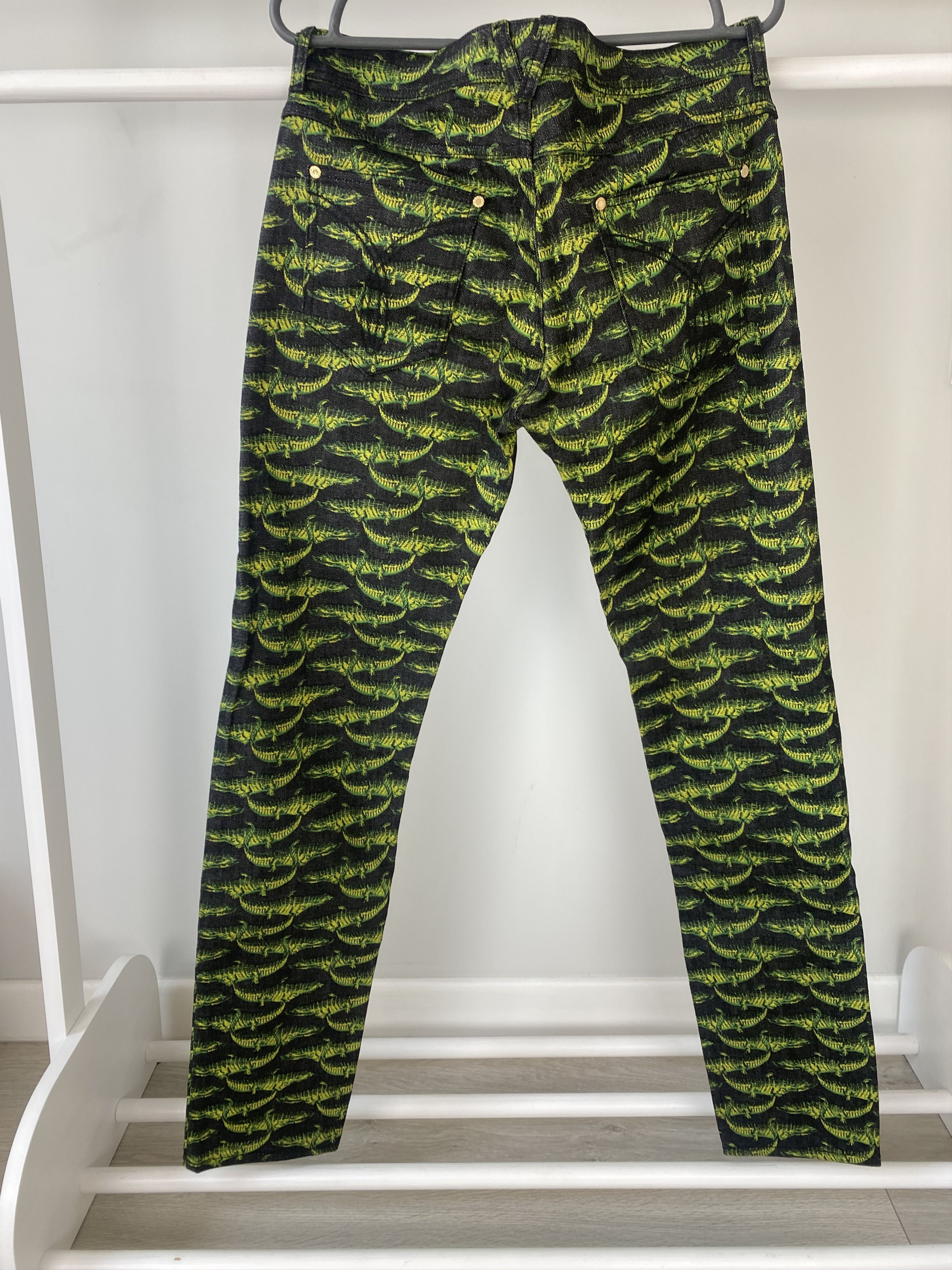Versace FW11 Versace X H&M Crocodile All Over Printed Denim Pants Size US 31 - 5 Thumbnail