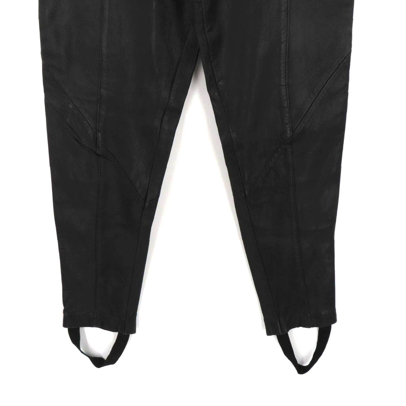 Vintage VINTAGE Wilsons Leather Women 8 Stirrup Pants Black Leather Straight Front 30" Inseam Size 30" / US 8 / IT 44 - 3 Thumbnail
