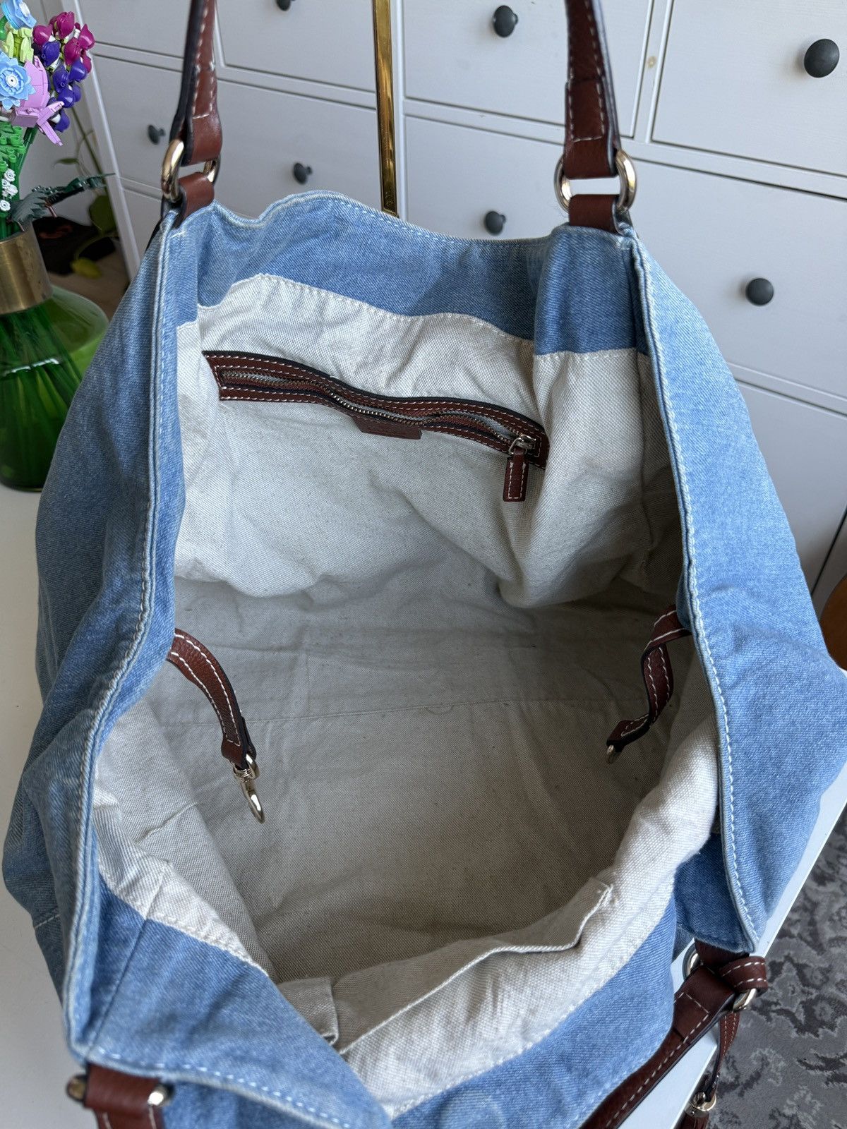 Designer × Gucci Gucci Soho denim shoulder shopper bag designer luxury archive Size ONE SIZE - 9 Thumbnail