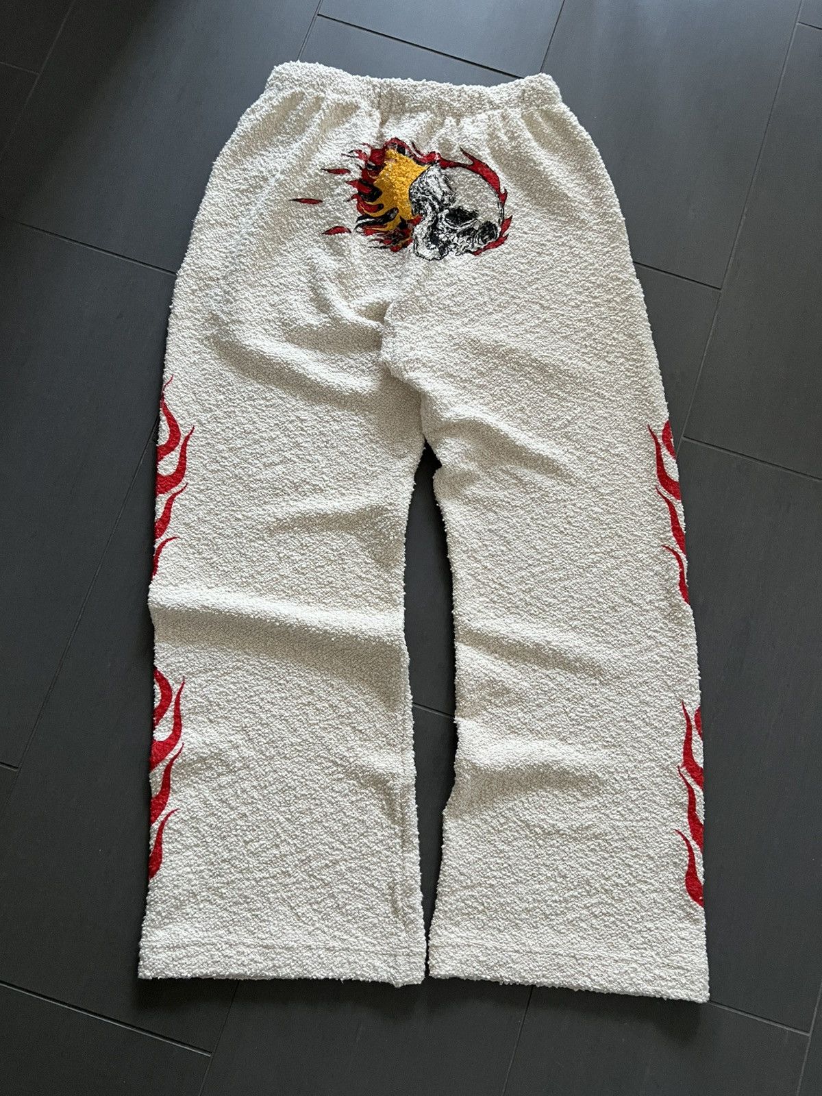 Cout de la Liberte Flaming Skull WWC Choppers Wide Leg Baggy Sweatpants Size US 30 / EU 46 - 3 Thumbnail