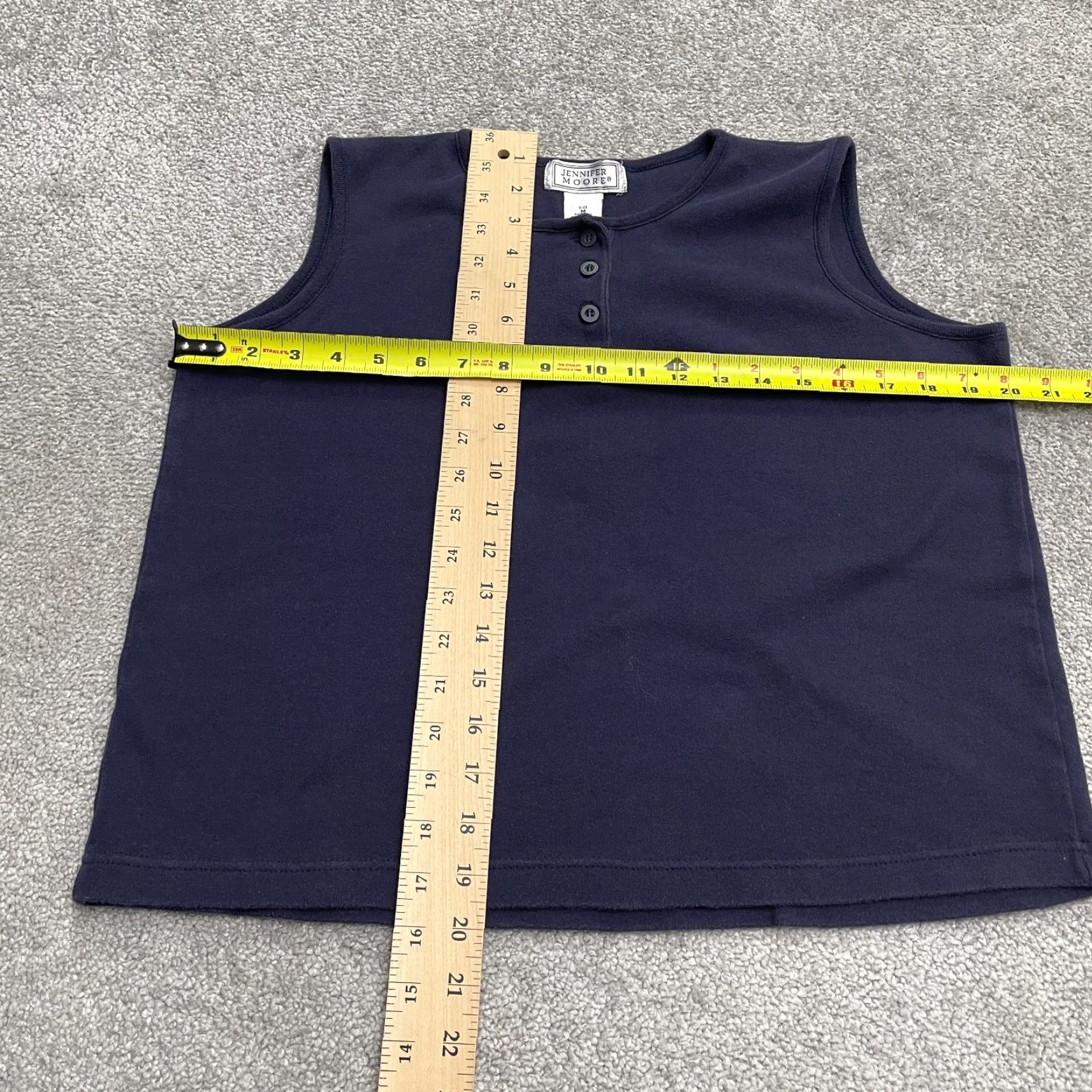 Vintage Jennifer Moore Tank Top Womens Medium Blue Sleeveless 100% Cotton Basic Shirt Sleeveless Regular Mens? Size M / US 6-8 / IT 42-44 - 7 Thumbnail