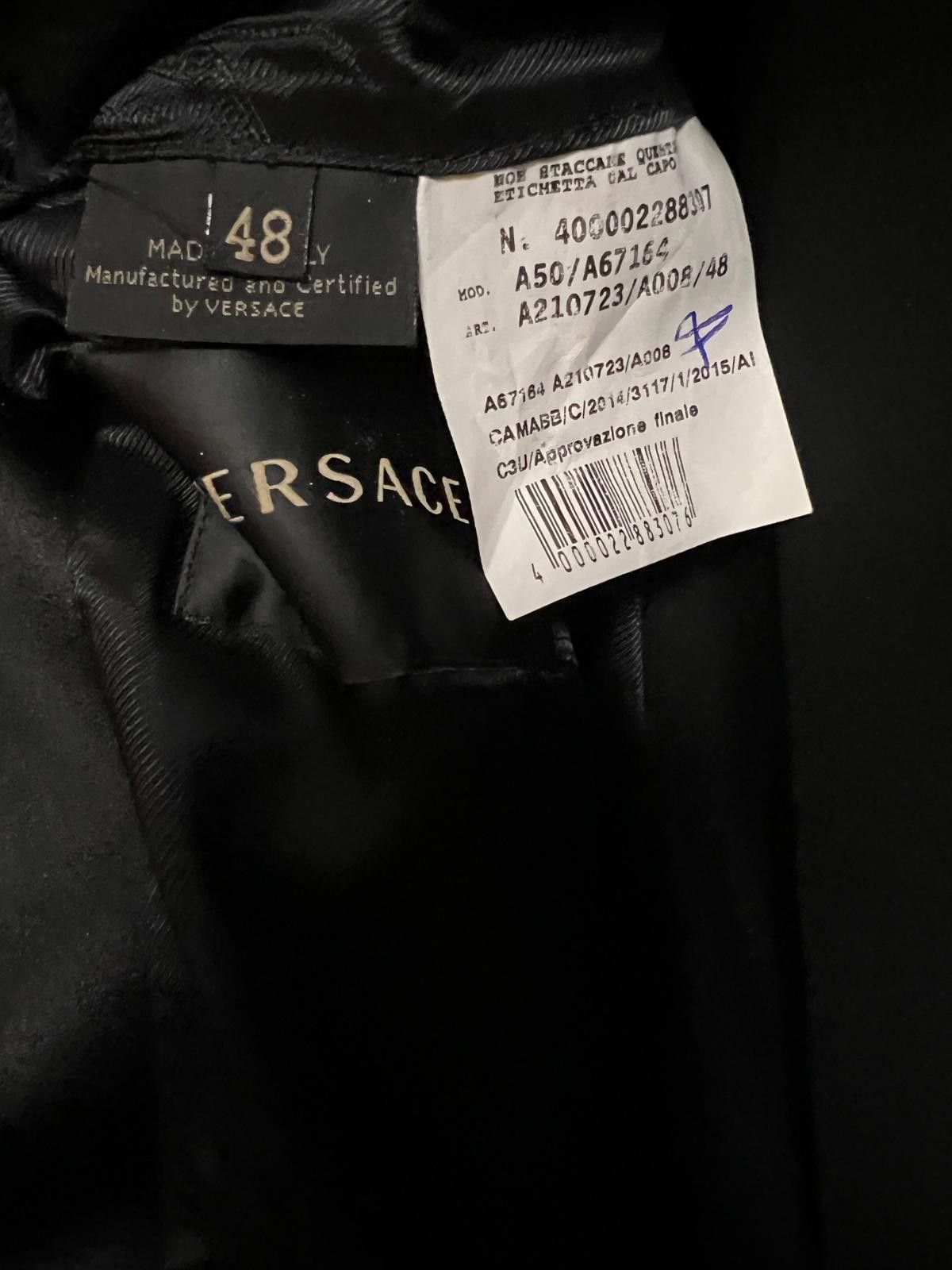 Versace Versace Black Wool Tuxedo Size 48R - 19 Thumbnail
