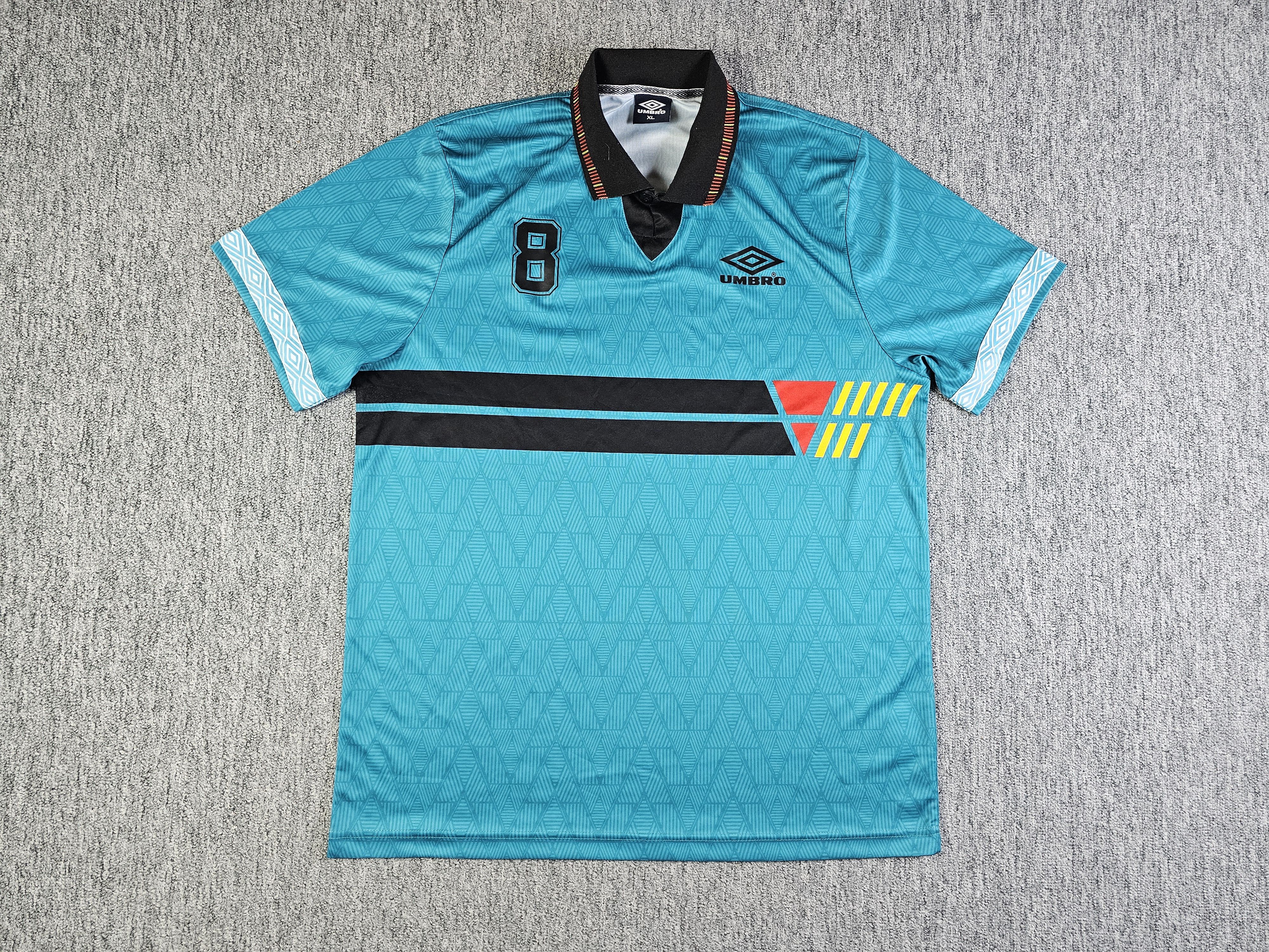 Umbro UMBRO Germany Retro Jersey 90s Blokecore Teal XL Size US XL / EU 56 / 4 - 1 Thumbnail