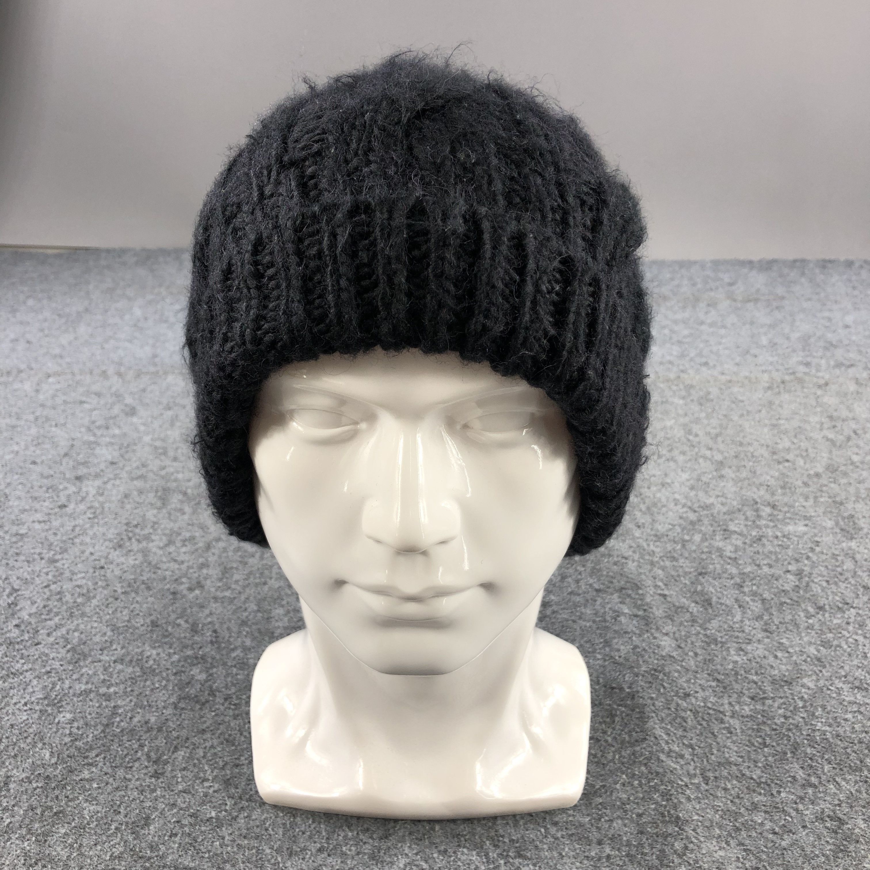 Vintage Glared Cable Knit Bobble Slouchy Beanie Snowcap B162 Size ONE SIZE - 2 Thumbnail