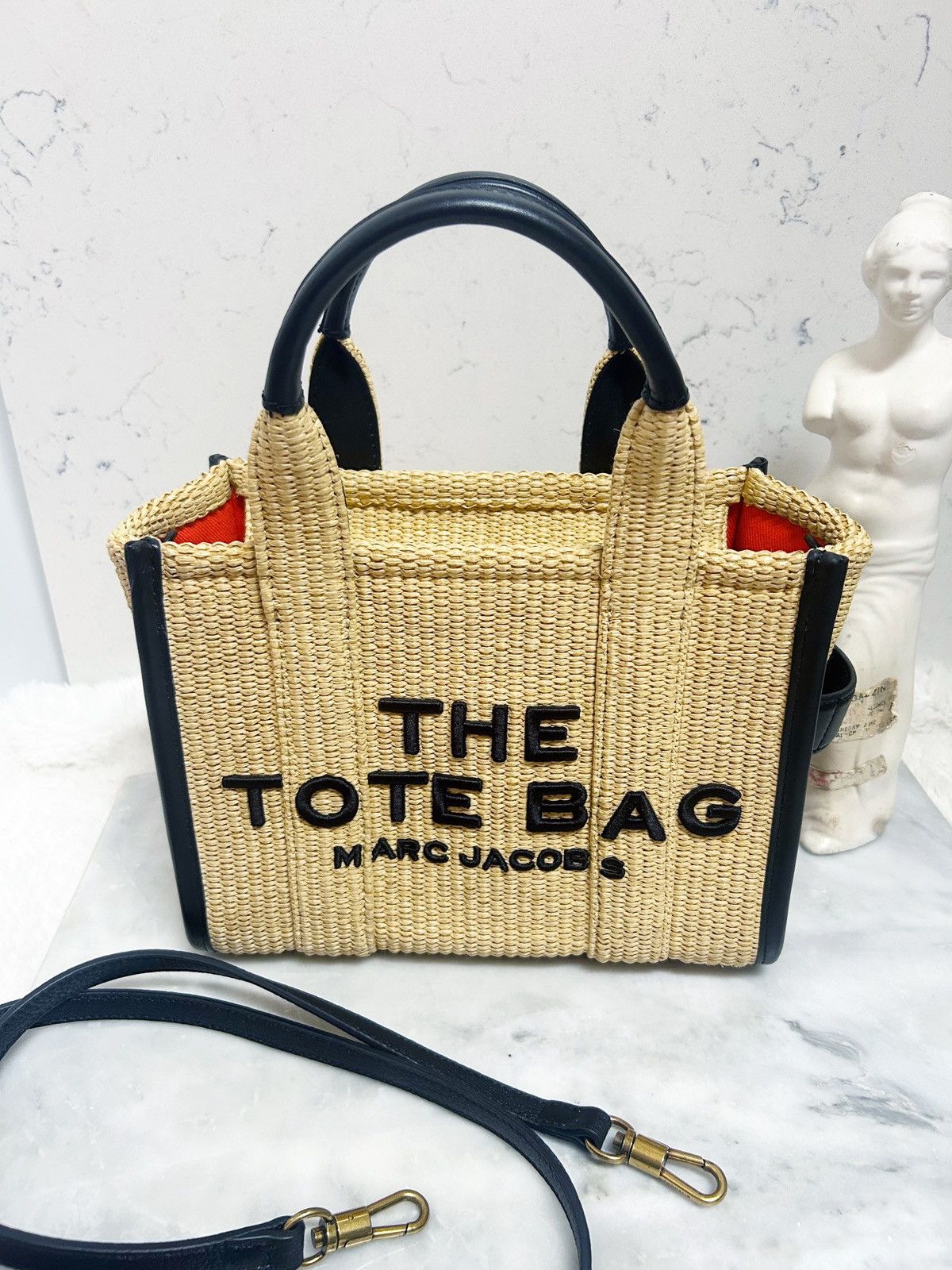 Marc Jacobs Authentic Marc Jacobs The Tote Bag Natural Woven Tote Bag Size ONE SIZE - 2 Thumbnail