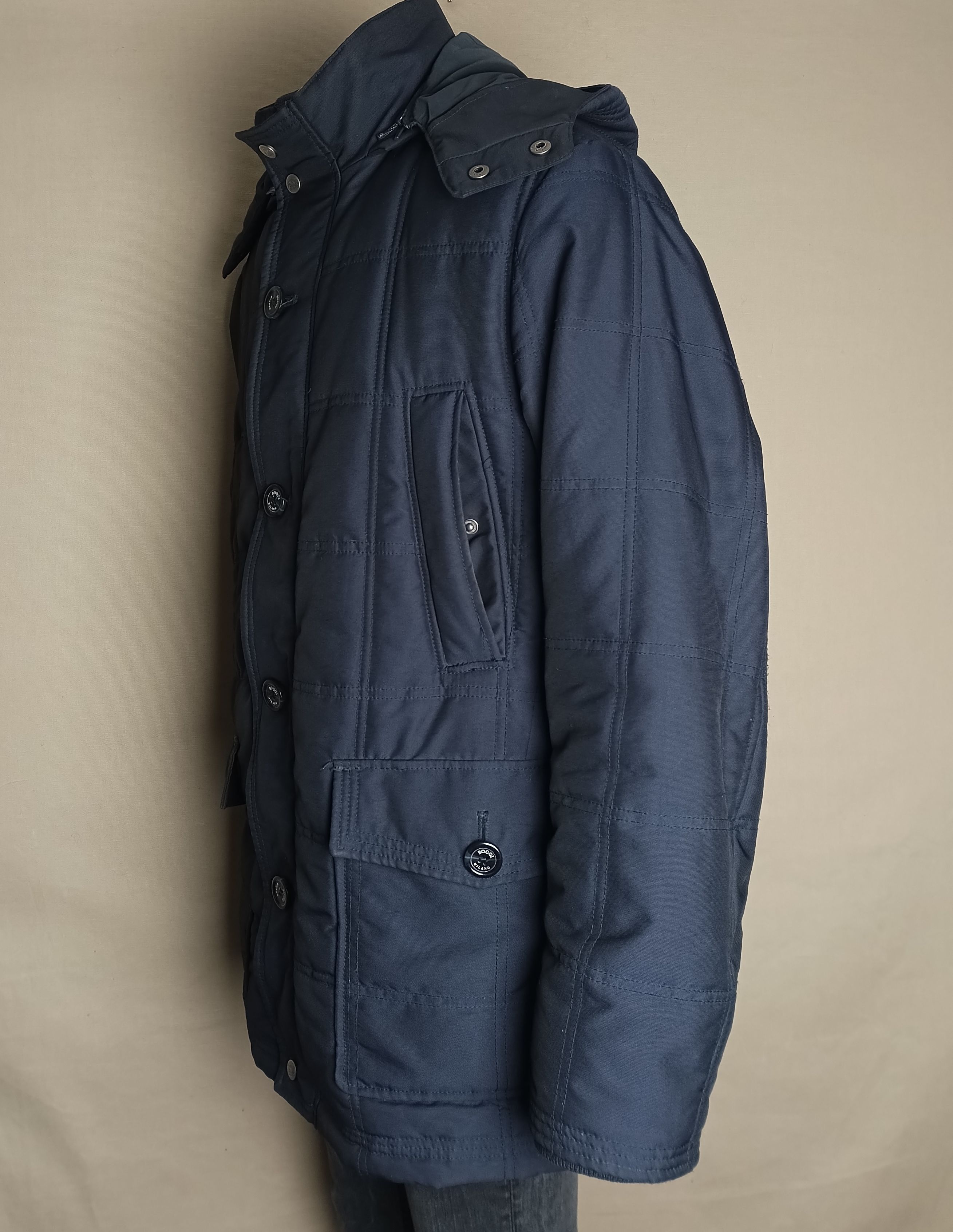 Boggi Boggi Milano Mens Padded Navy Coat Jacket Size EU 50 Size US M / EU 48-50 / 2 - 4 Thumbnail