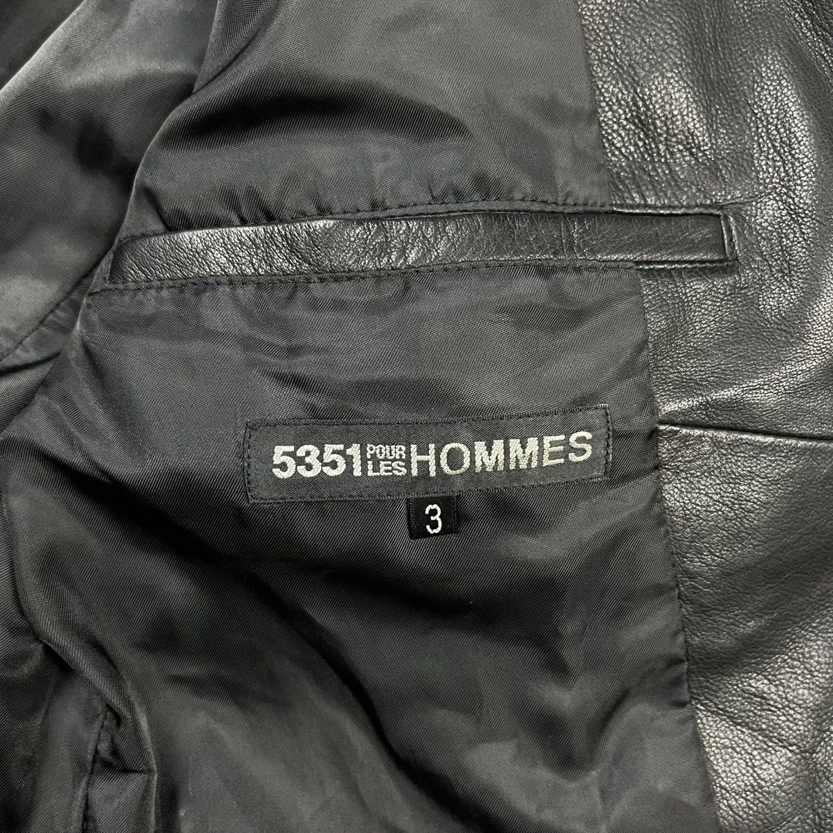 5351 POUR LES HOMMES Old 5351 Pourless Homme - Cyber Rider Leather Jacket Size US M / EU 48-50 / 2 - 11 Thumbnail
