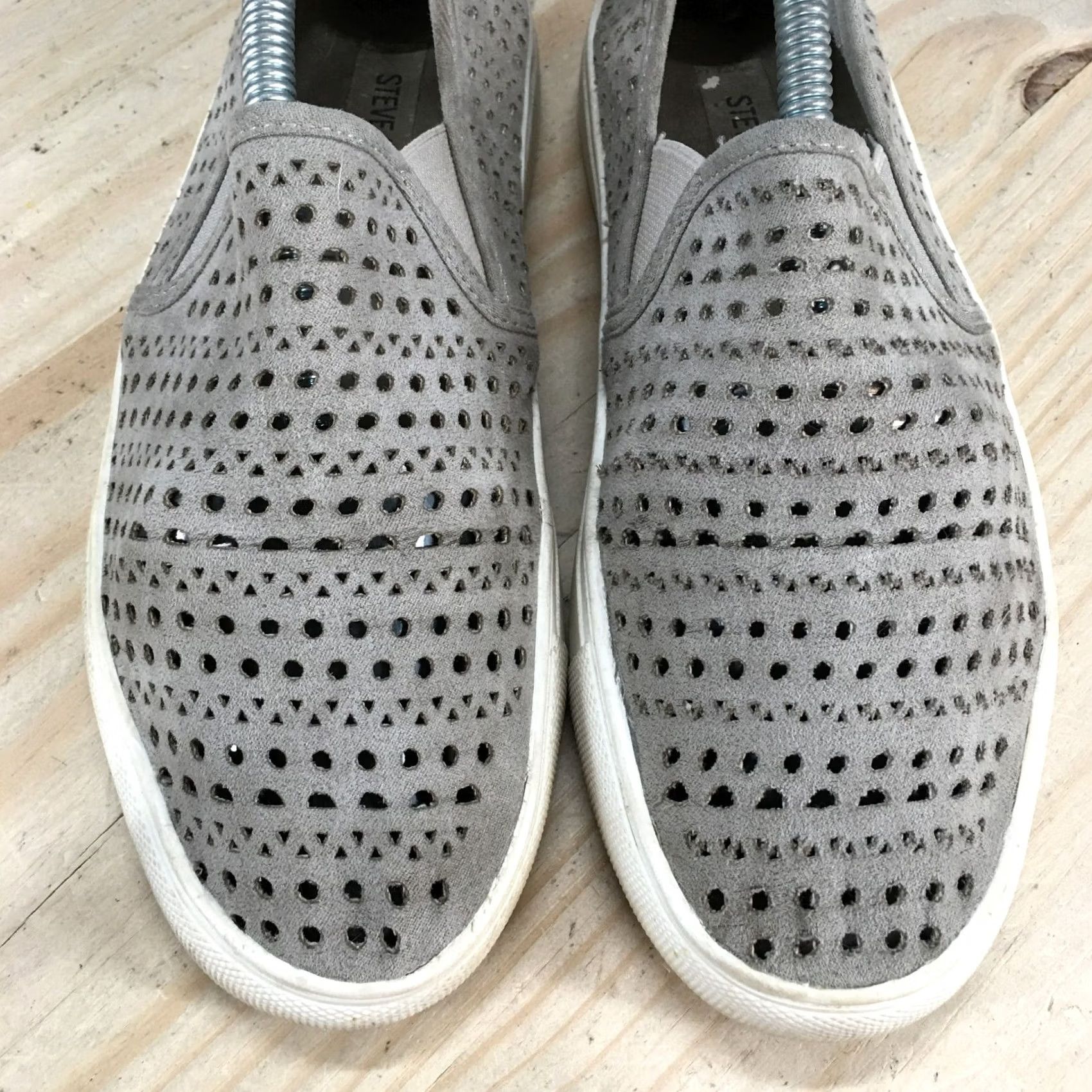 Steve Madden Steve Madden Odonna Slip On Sneakers Womens 7 Gray Fabric Casual Shoe Size US 7 / IT 37 - 7 Thumbnail