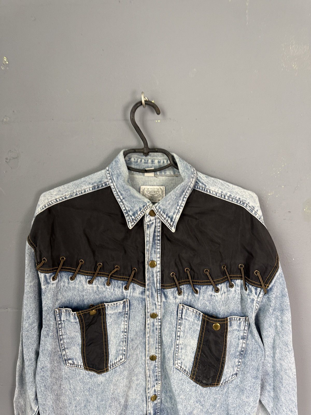 14th Addiction 🔥Sick Y2K Omkoe Leather Western Shirt Goth Punk Size US XL / EU 56 / 4 - 3 Thumbnail