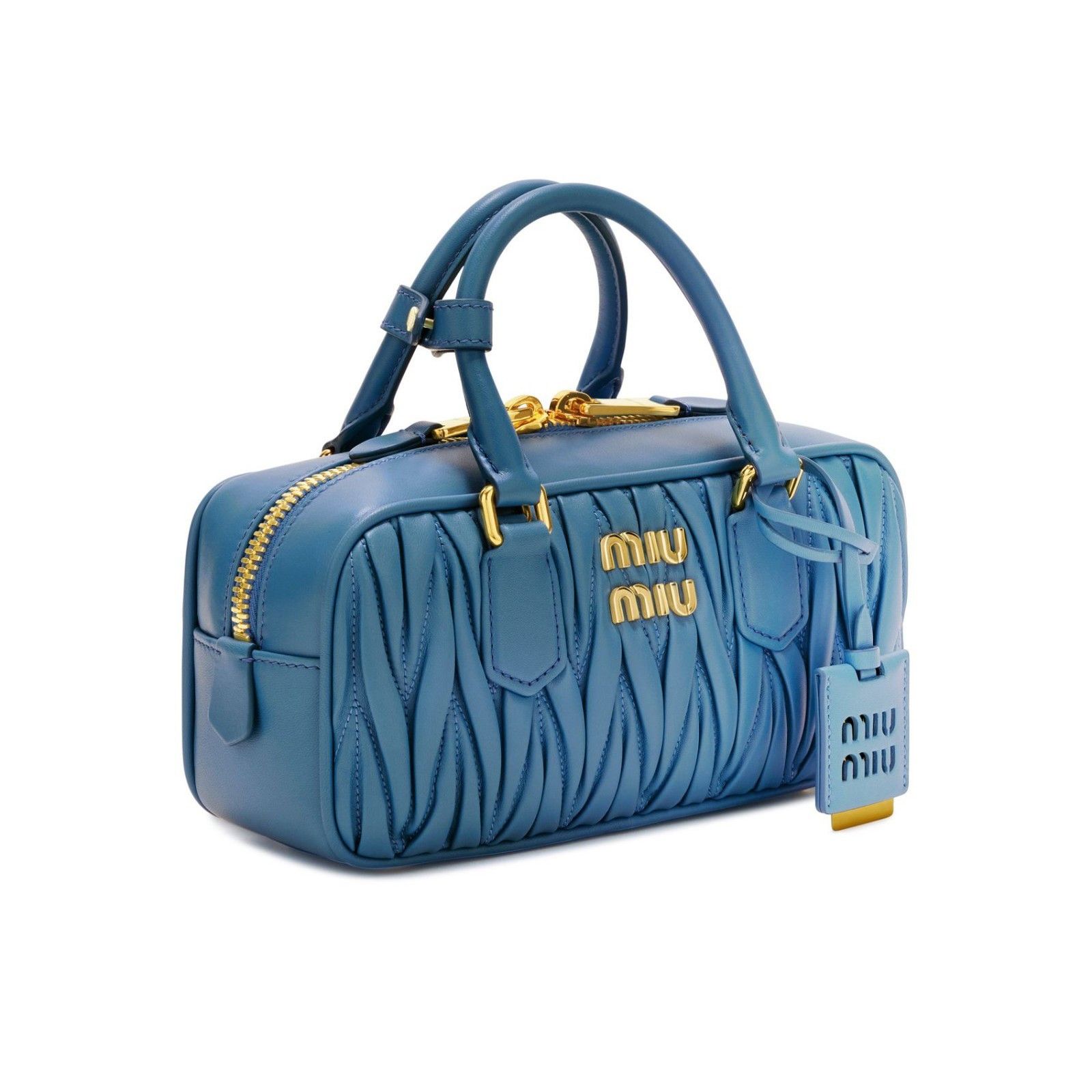Miu Miu MIU MIU Arcadie Regular Blue Nappa Leather Handbag New And A Size ONE SIZE - 2 Thumbnail