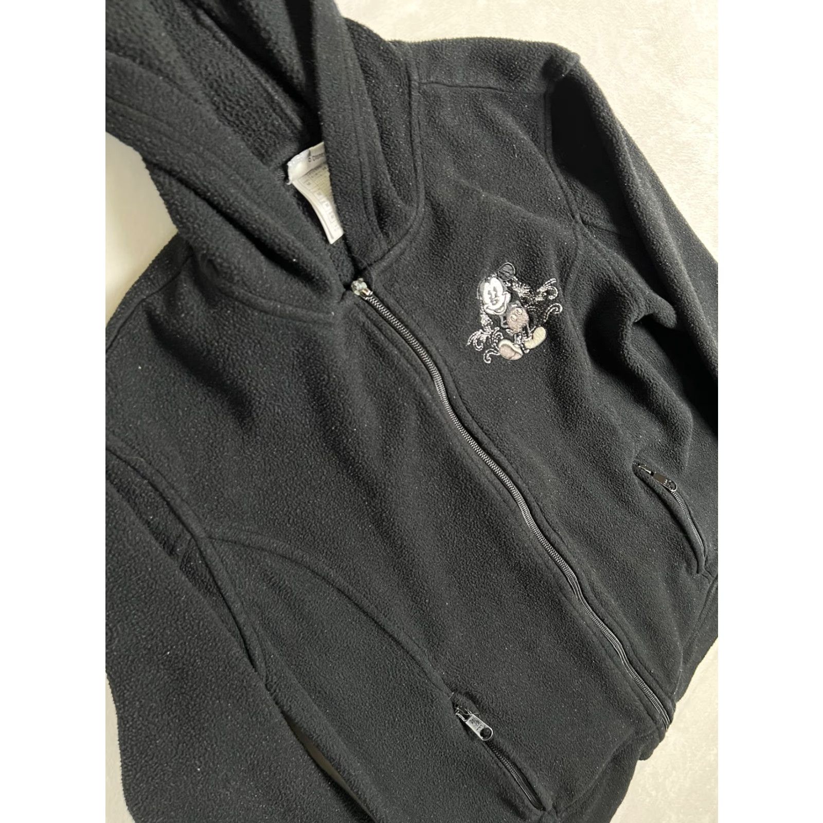 Disney VINTAGE Disney Hoodie Mickey Mouse Fleece Jacket Black M Women's Size M / US 6-8 / IT 42-44 - 4 Thumbnail