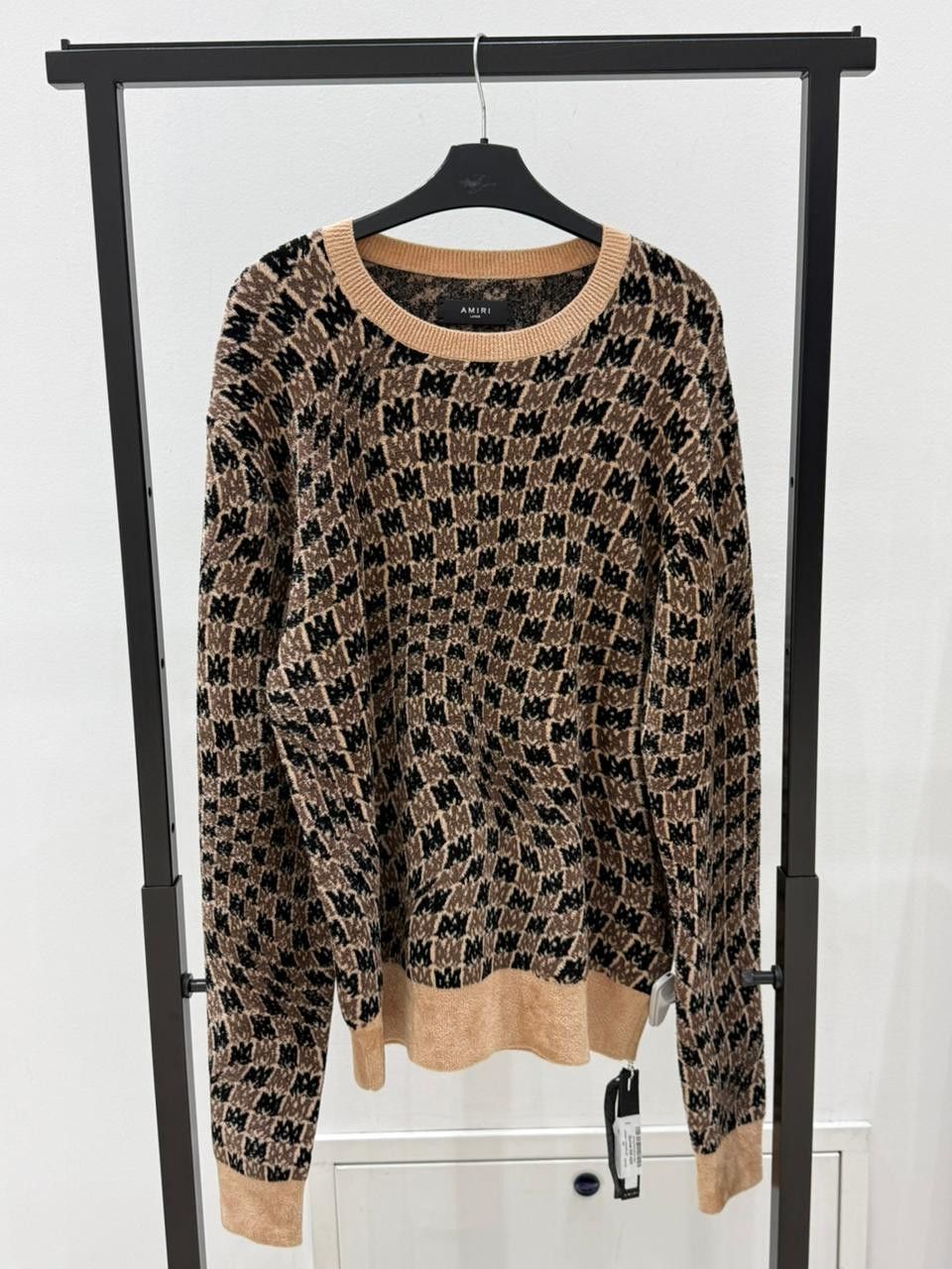 Amiri CC28 Monogram Intarsia-knit Jumper in Brown Size US L / EU 52-54 / 3 - 1 Thumbnail