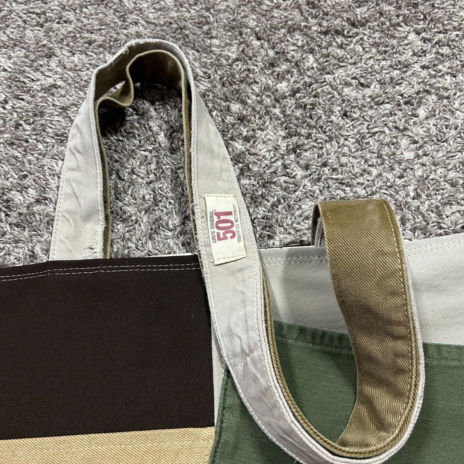Dickies × Handmade Handmade Bag Patchwork Denim Tote Bag Shoulder Bag Canvas Size ONE SIZE - 5 Thumbnail