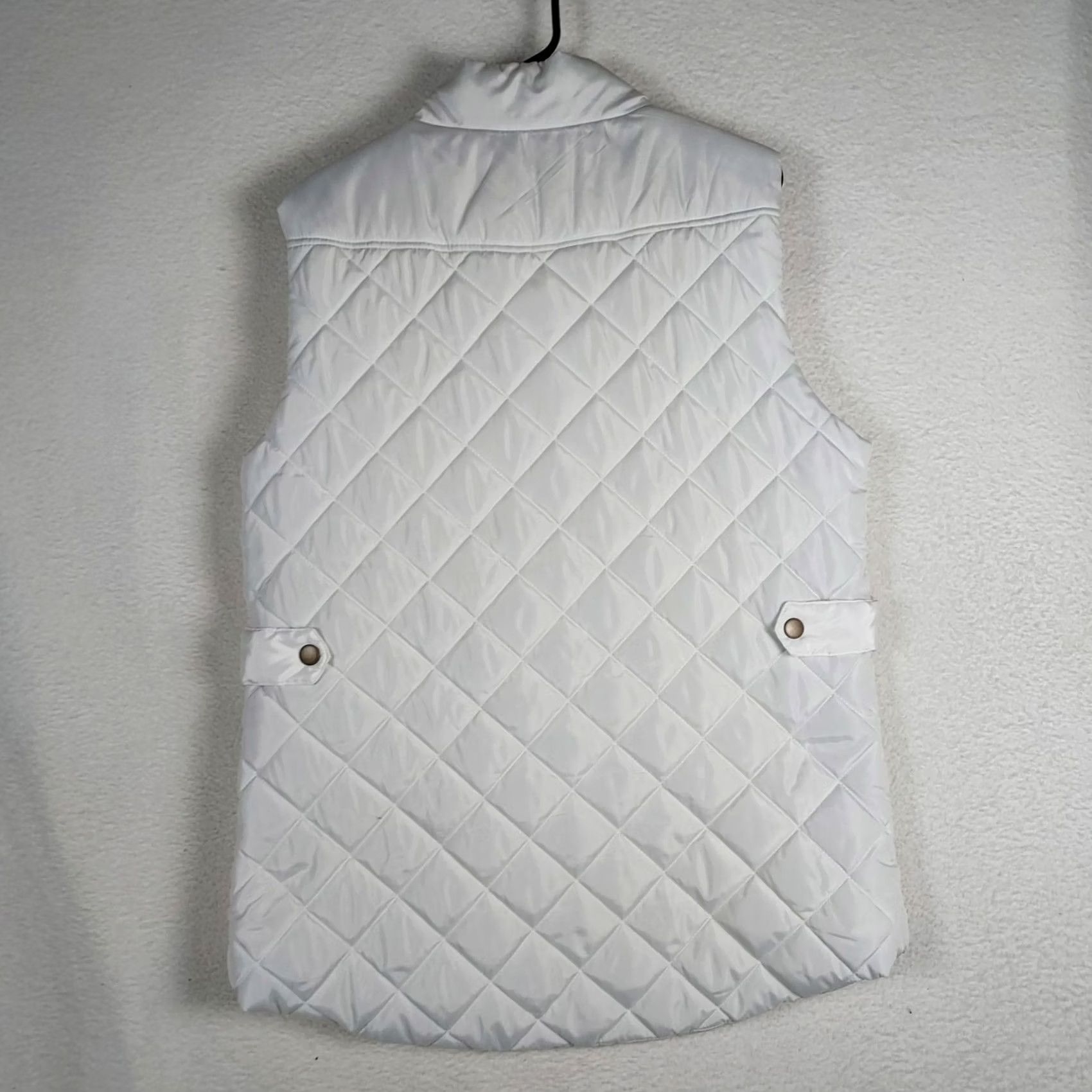 Vintage Zenana Outfitters Quilted Puffer Vest Womens Large White Zip Vest Size L / US 10 / IT 46 - 2 Thumbnail