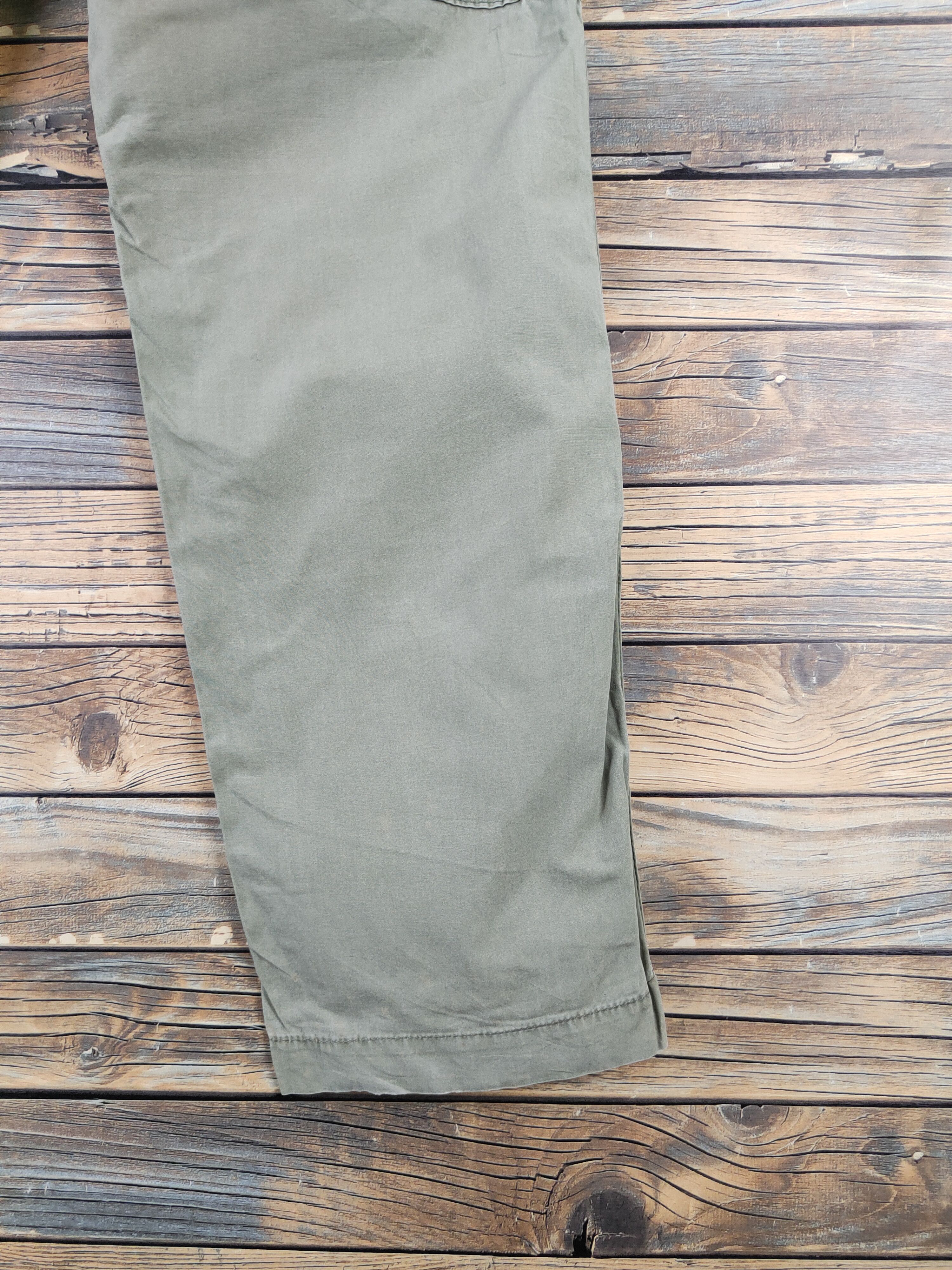 Japanese Brand DL Uniqlo Green Faded Multipocket Tactical Cargo Pants #1303 Size US 33 - 11 Thumbnail