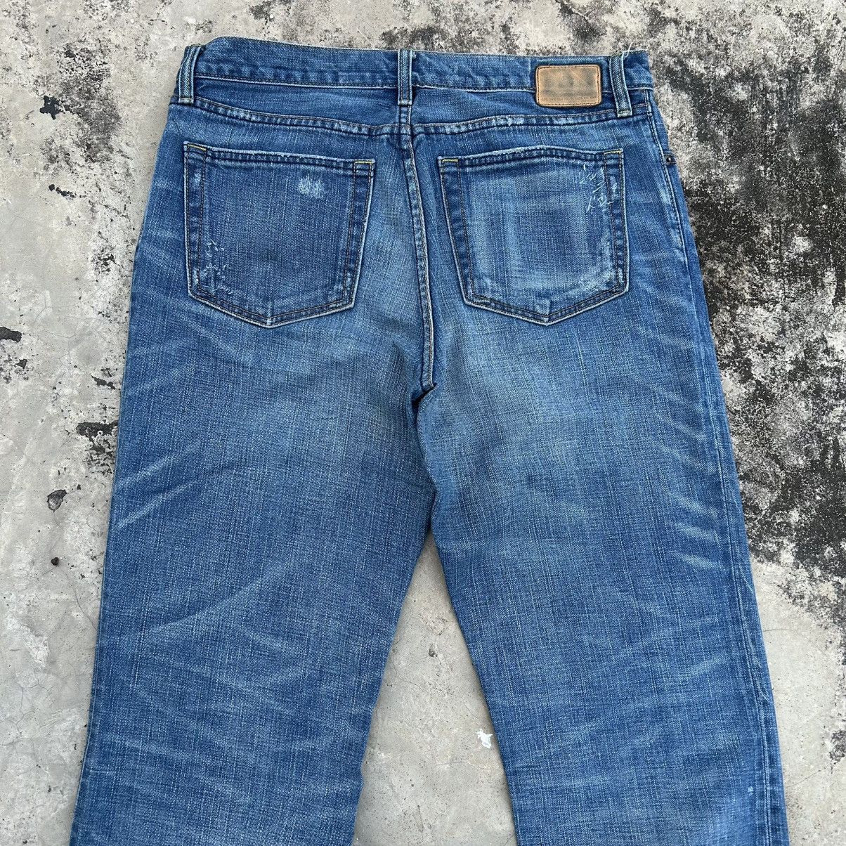 Japanese Brand Vintage 90s GAP BOOT FIT Blue Jeans Distressed Size US 36 / EU 52 - 13 Thumbnail