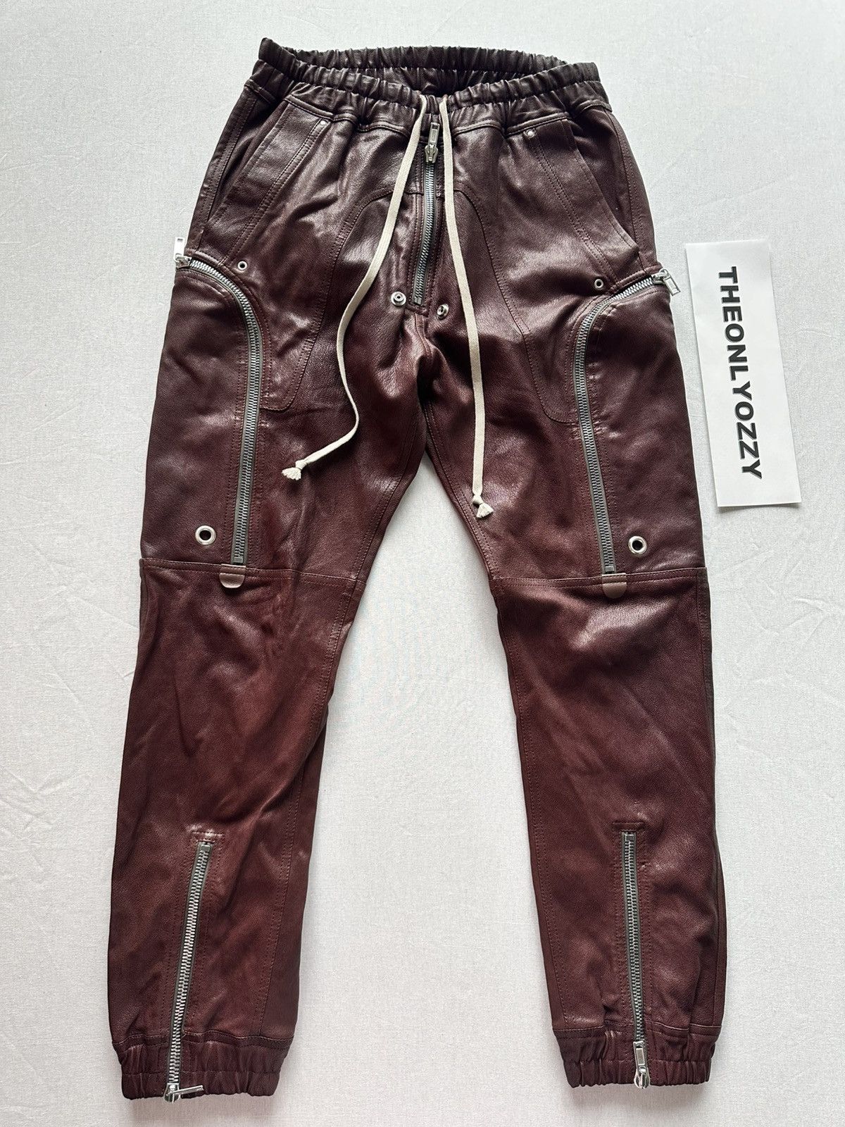 Rick Owens Rick Owens Bauhaus Cargo Pants Strobe Leather Macassar 