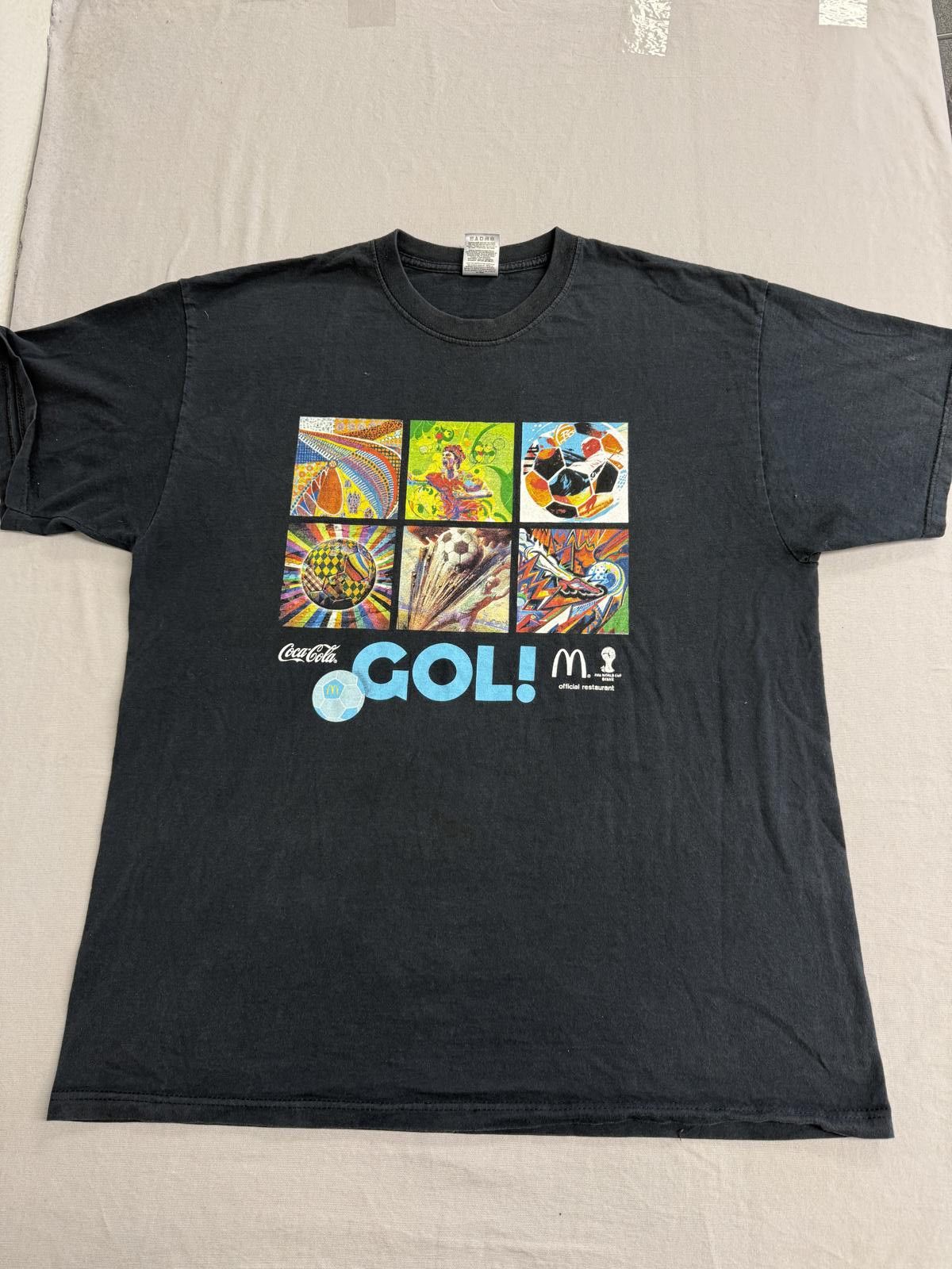 Fruit Of The Loom Fifa World Cup Art T-shirt 2014 Brasil McDonalds Gol! XL Size US XL / EU 56 / 4 - 1 Thumbnail