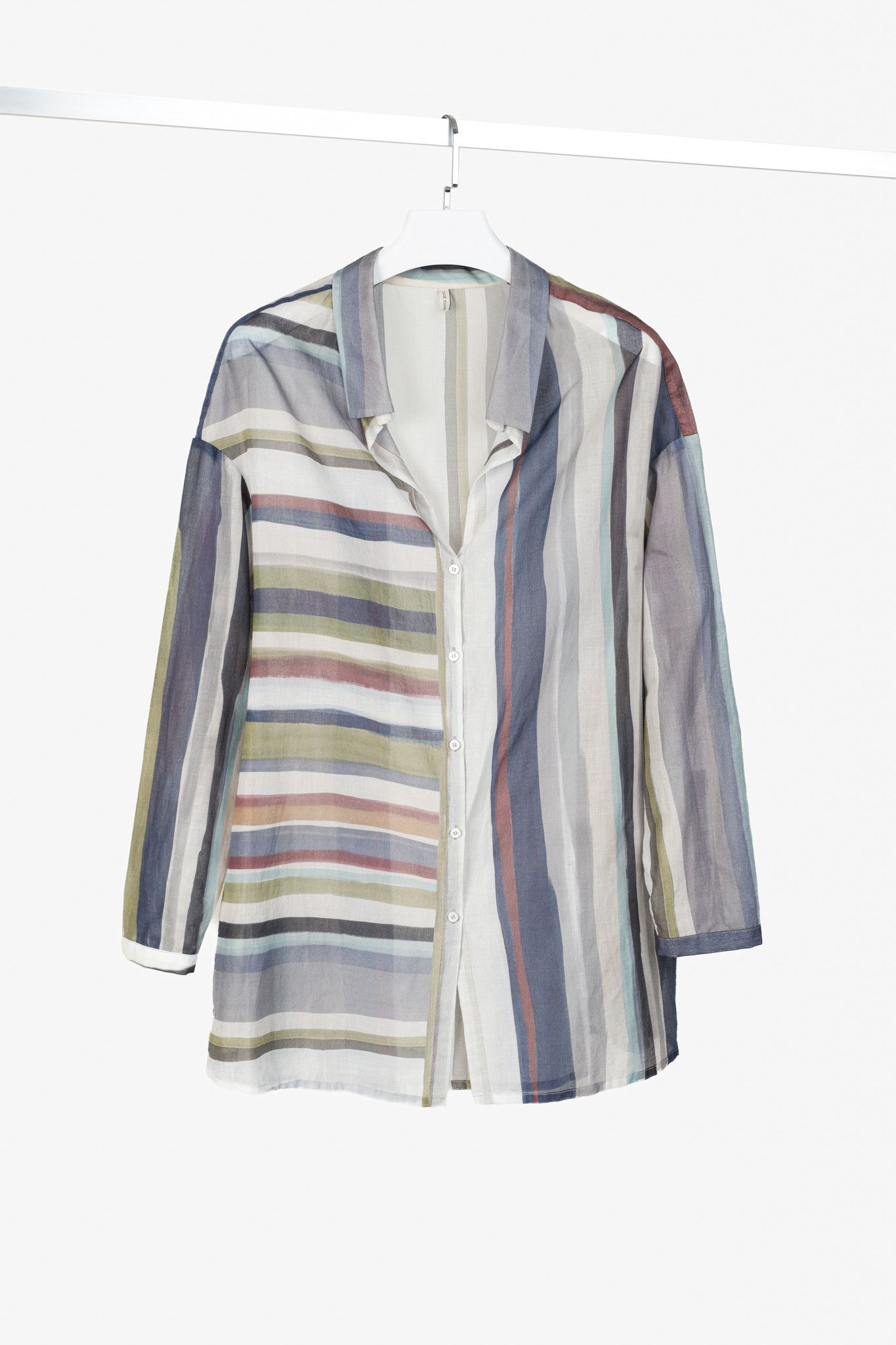 Annette Gortz Annette Gortz Luisa Multicoloured Oversized Button-Up Blouse Size S / US 4 / IT 40 - 1 Thumbnail