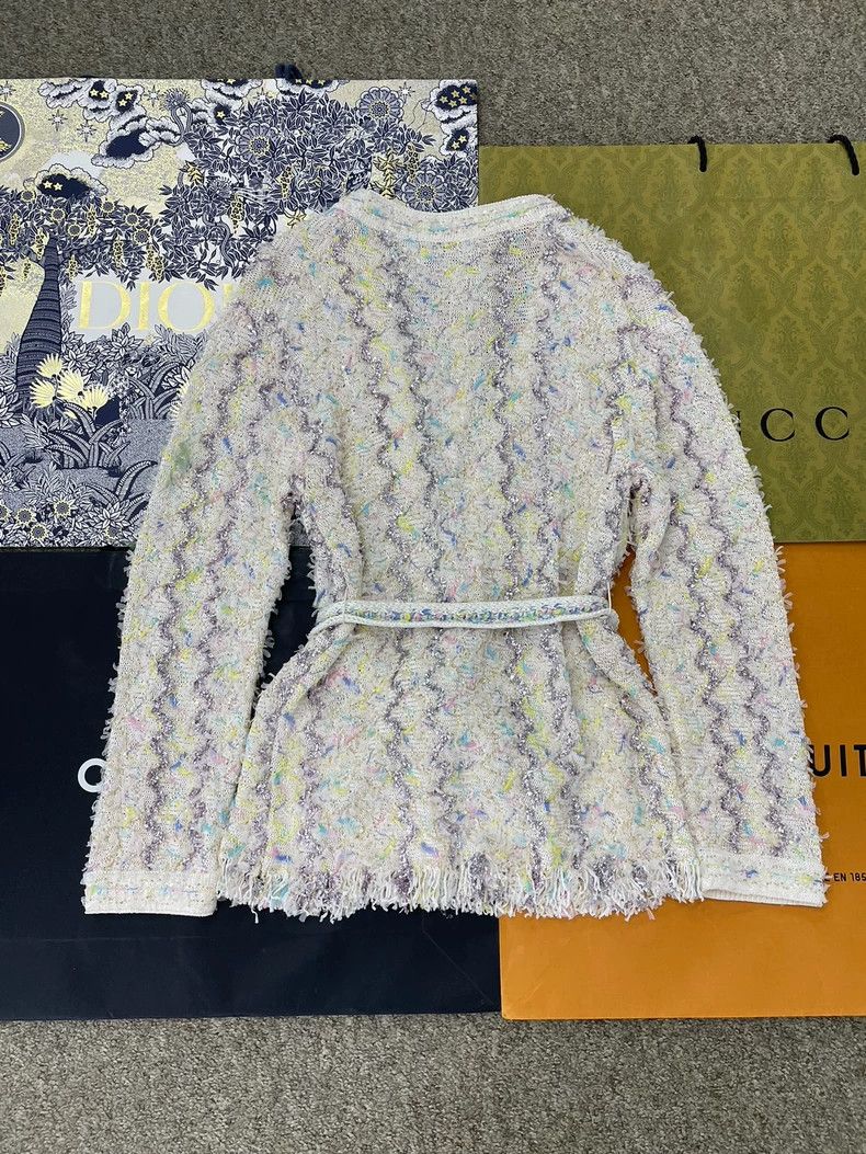 Chanel chanel Illusion sequin tassel lace-up cardigan coat Size XXS / US 00 / IT 34 - 3 Thumbnail