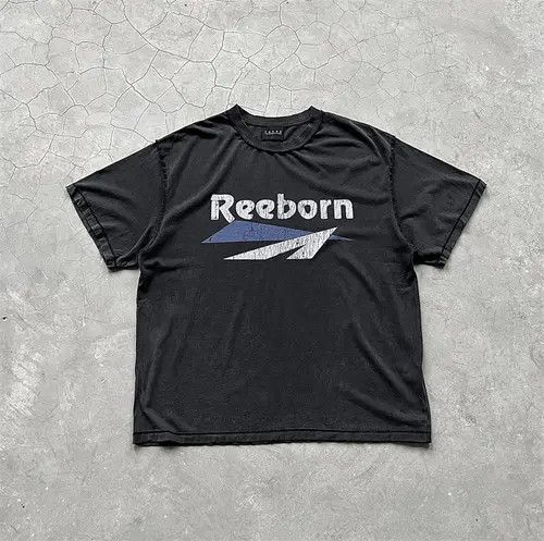 Japanese Brand REEBORN Crack Print Vintage Shirt Combo's Black White Size US XL / EU 56 / 4 - 1 Thumbnail