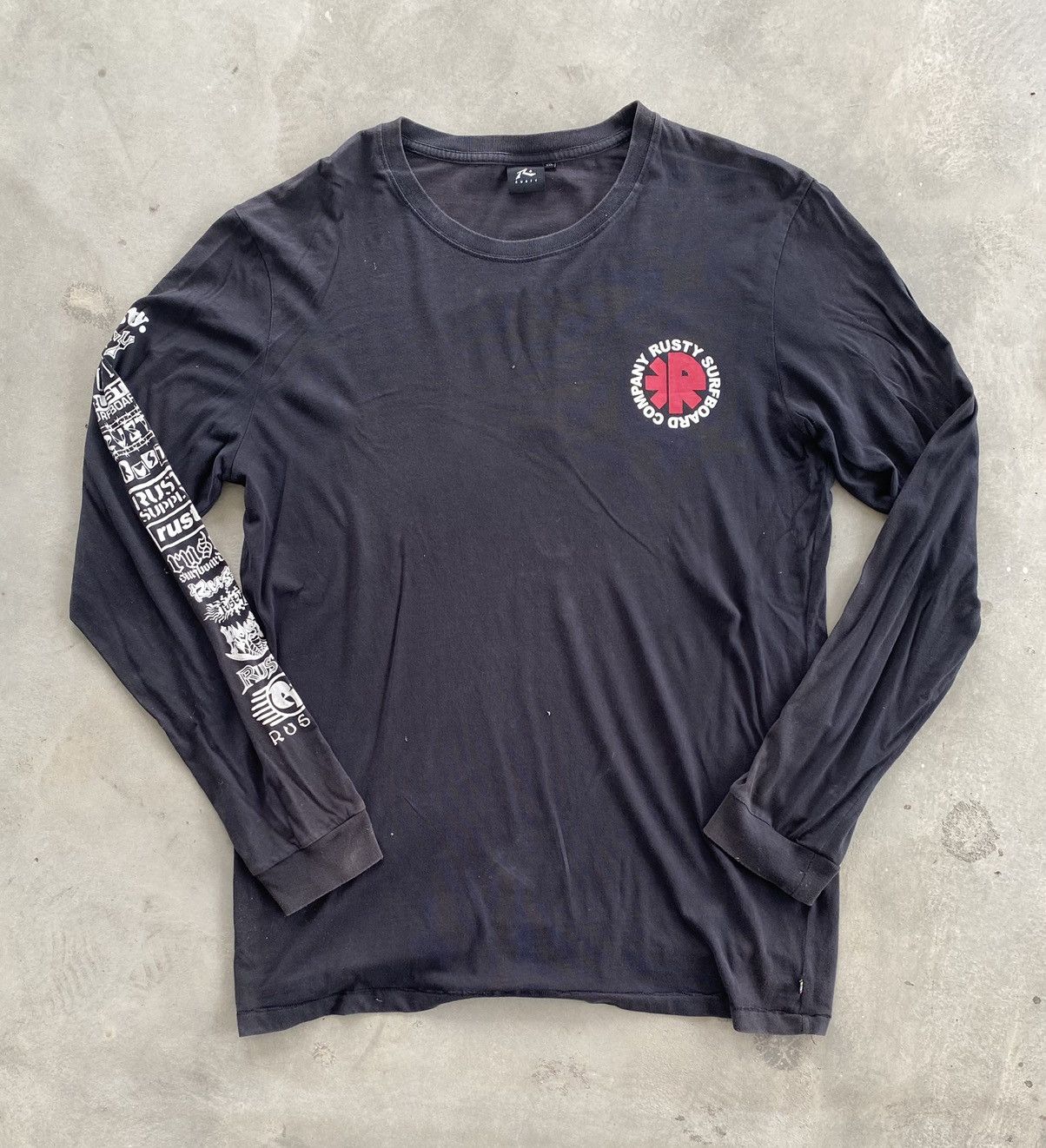 Rusty × Vintage RUSTY SURFBOARD COMPANY LONG SLEEVE TEE Size US XXL / EU 58 / 5 - 1 Thumbnail