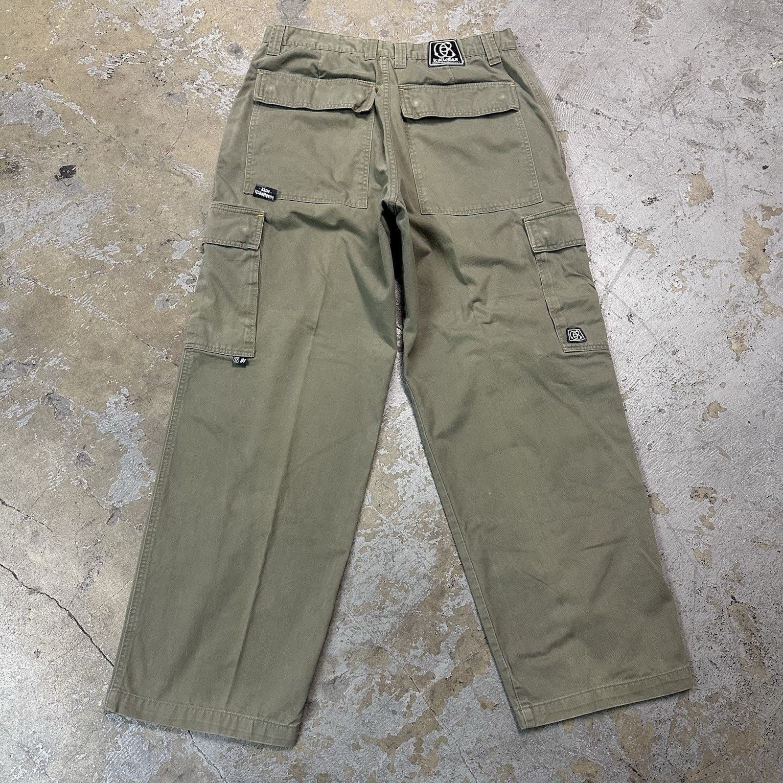 Vintage Vintage Kikwear Army Green Cargo Pants Size 36 Men Skate Size US 36 / EU 52 - 4 Thumbnail