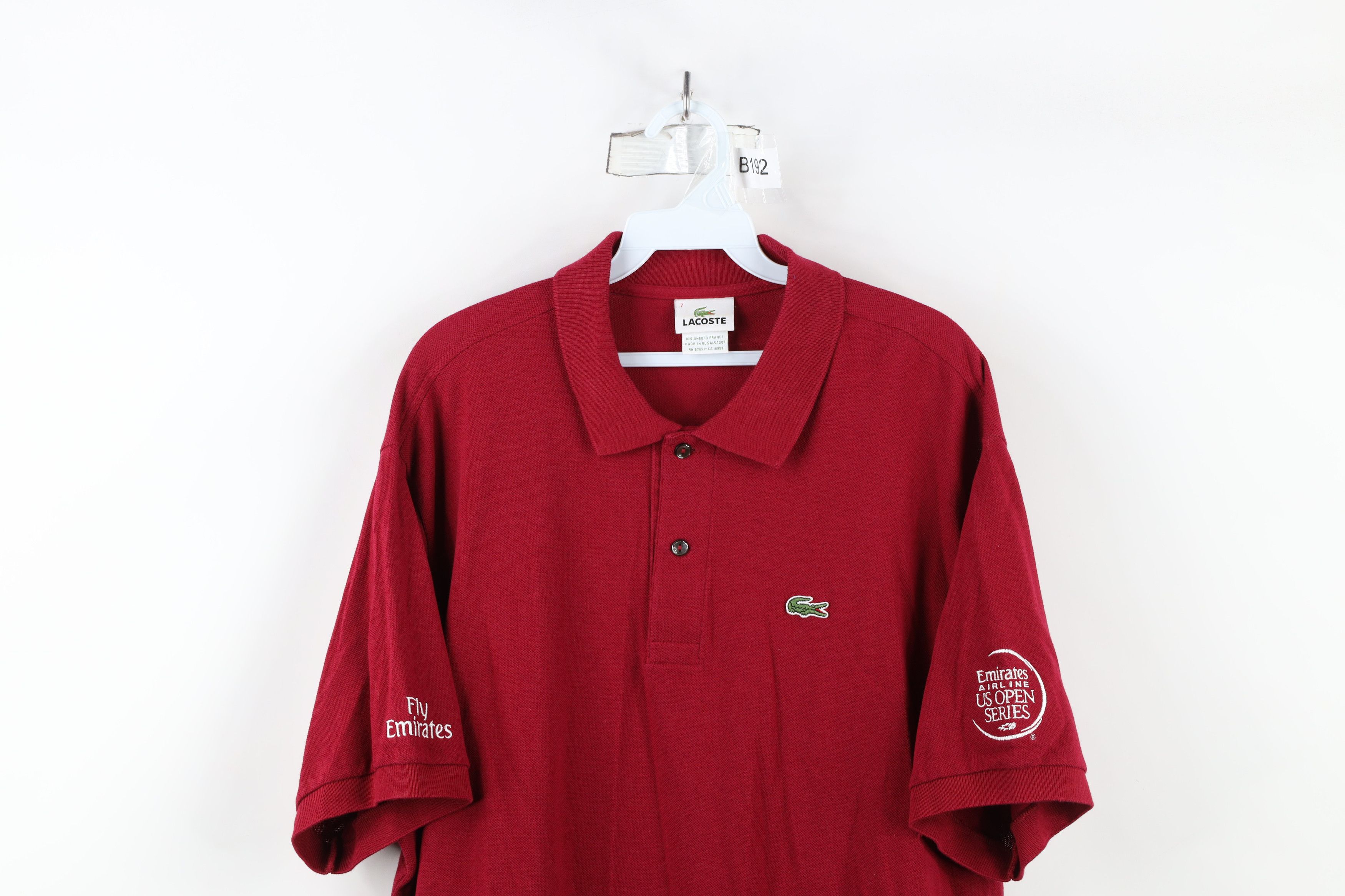 Lacoste × Vintage Lacoste Djokovic US Open Tennis Collared Polo Shirt Red Size US XXL / EU 58 / 5 - 2 Thumbnail