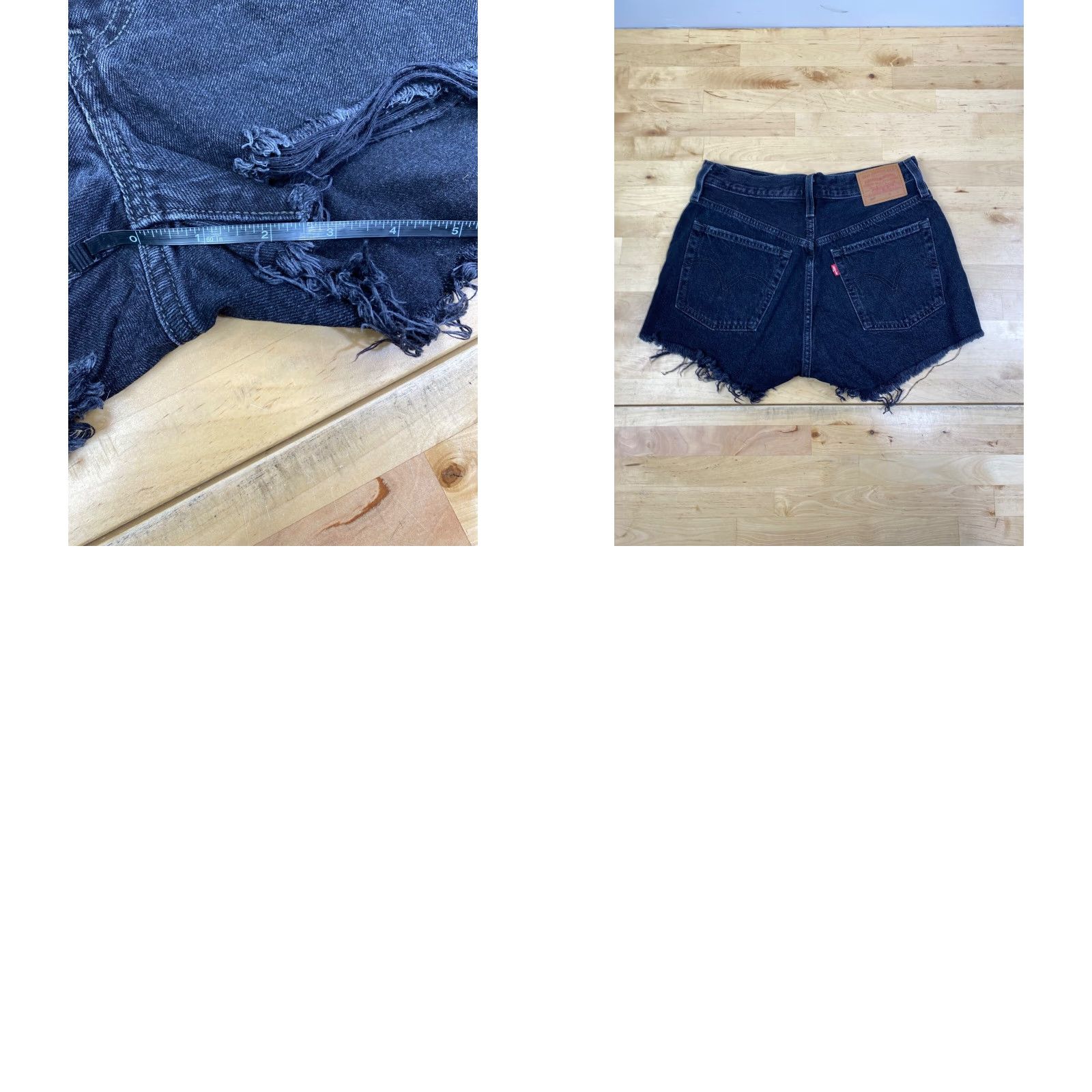 Levi's Levi's Denim Shorts Womens 26 Black Casual Button Fly Raw Hem #9812 Size 26" / US 2 / IT 38 - 8 Thumbnail