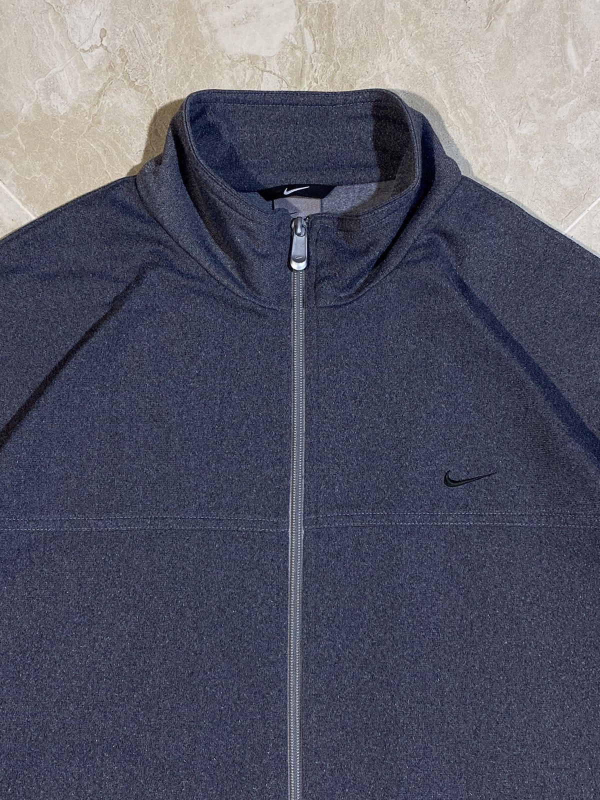 Nike Y2k Nike streetwear style swoosh logo drill zip up track top Size US XL / EU 56 / 4 - 6 Thumbnail