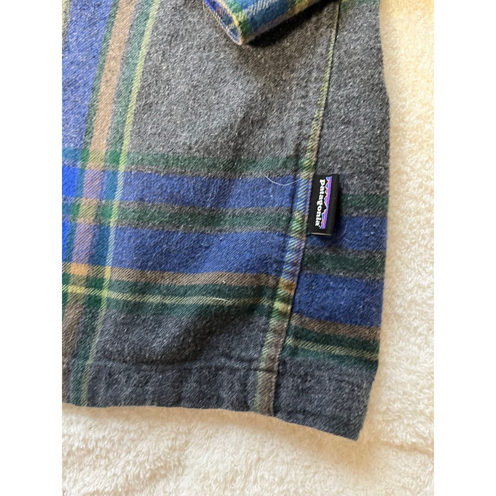 Patagonia Mint Patagonia Organic Cotton Fjord Blue Flannel Shirt Size US L / EU 52-54 / 3 - 3 Thumbnail